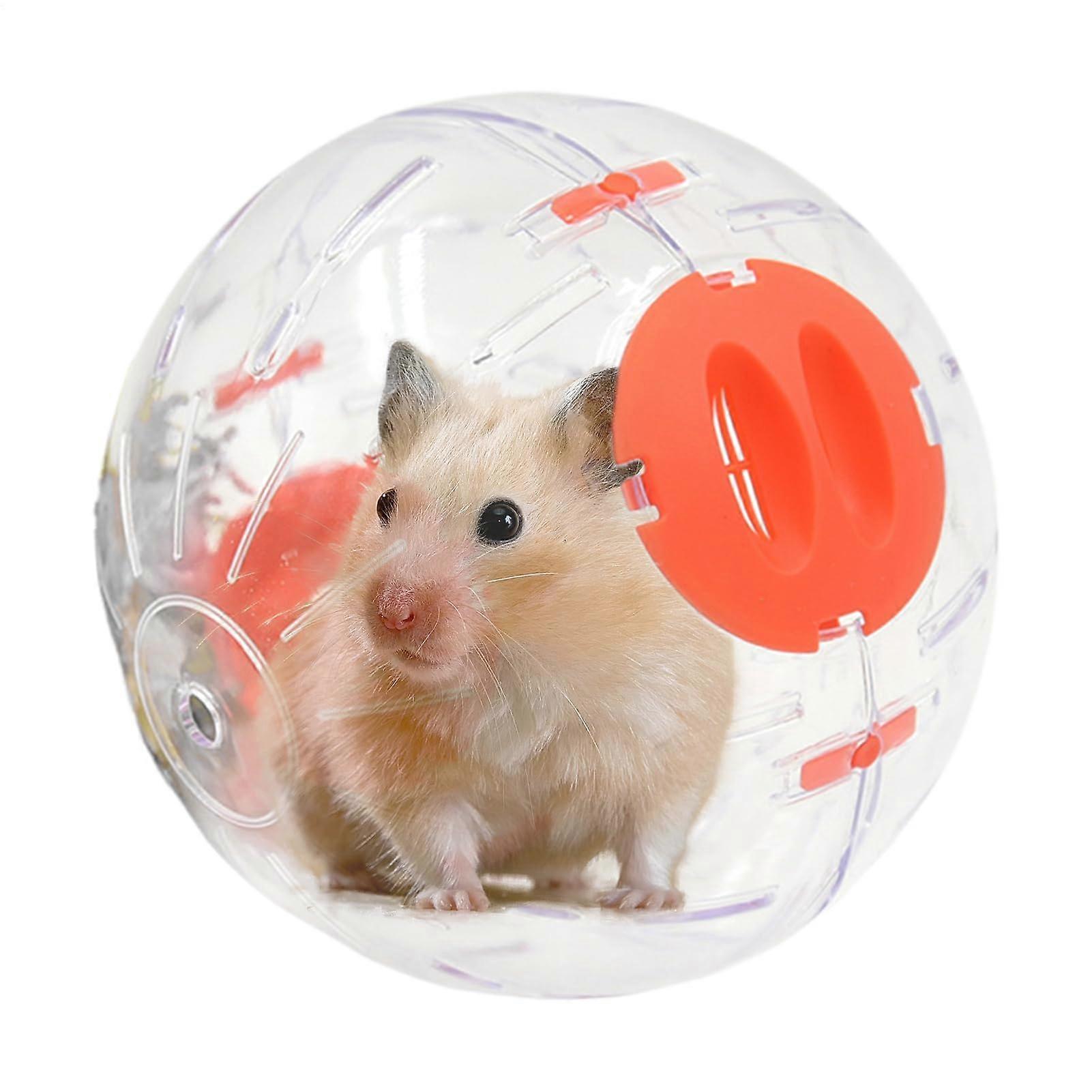 Hamster Balls, Large Hamster Ball  Interactive Transparent Cage for Small Pets, Pink, 14cm