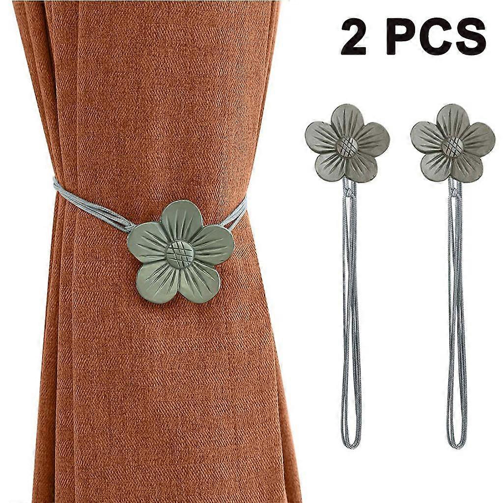 2-pack magnetic curtain cords, knitted, decorative tie holders for home/office