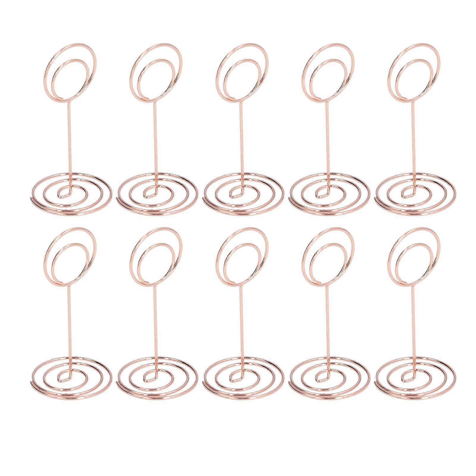 2025 Latest Model  10pcs Table Number Holder Round Base Electroplating Process