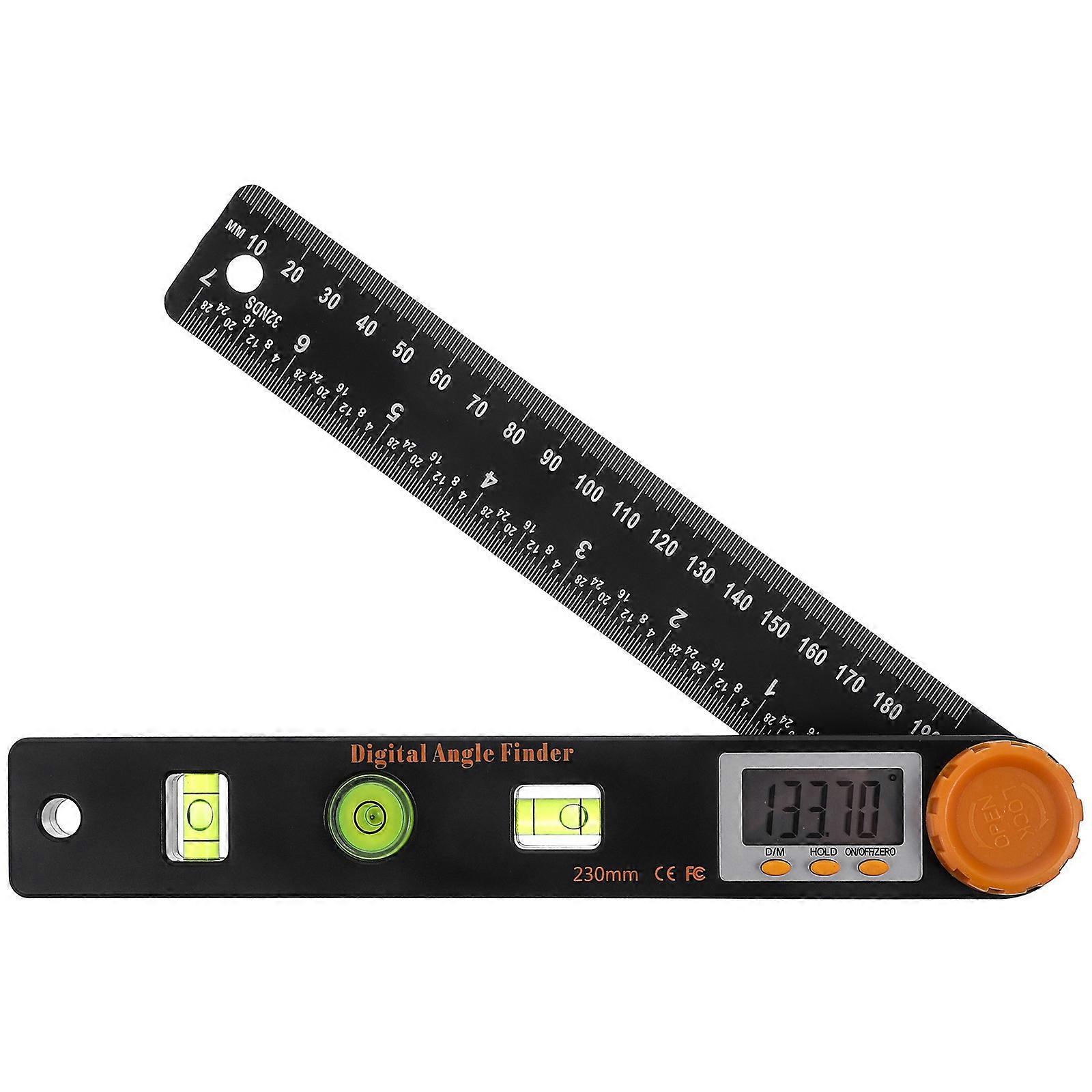 1 Set 4 In Protractor Angle Level Universal Goniometer Ruler