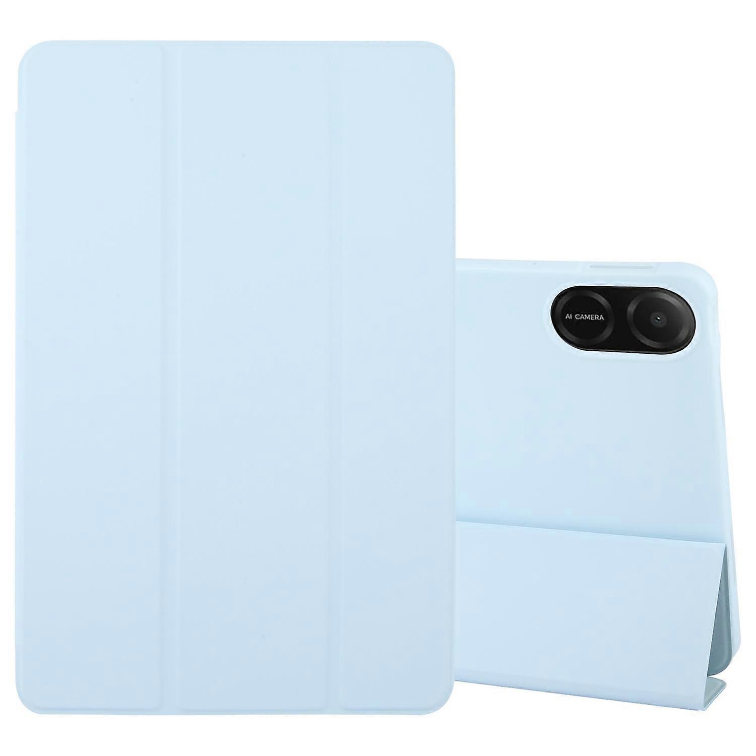 Tri-fold Leather Tablet Case For Honor Pad X8a / X9 - Ice Blue