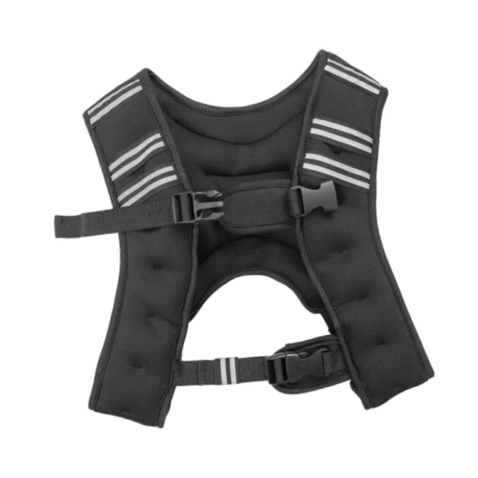 5 Kg Weighted Vest with Reflective Strips, Ideal for Strength Training and Boxing.