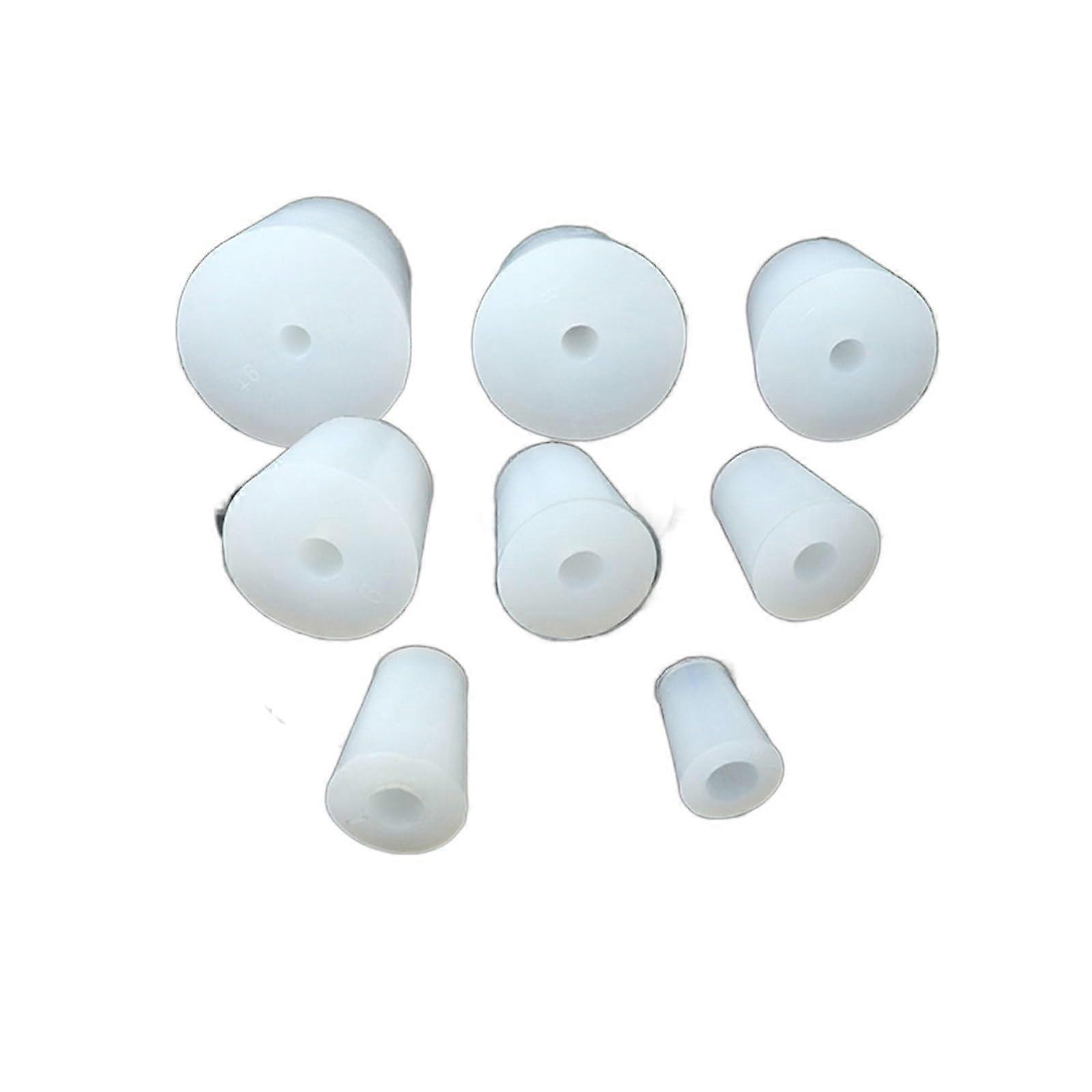HMFANG Silicone Stoppers with Hole, Acid and Alkali Resistant, Food Grade Silicone Wine Bottle Stoppers with Hole (No.10, 5pcs)