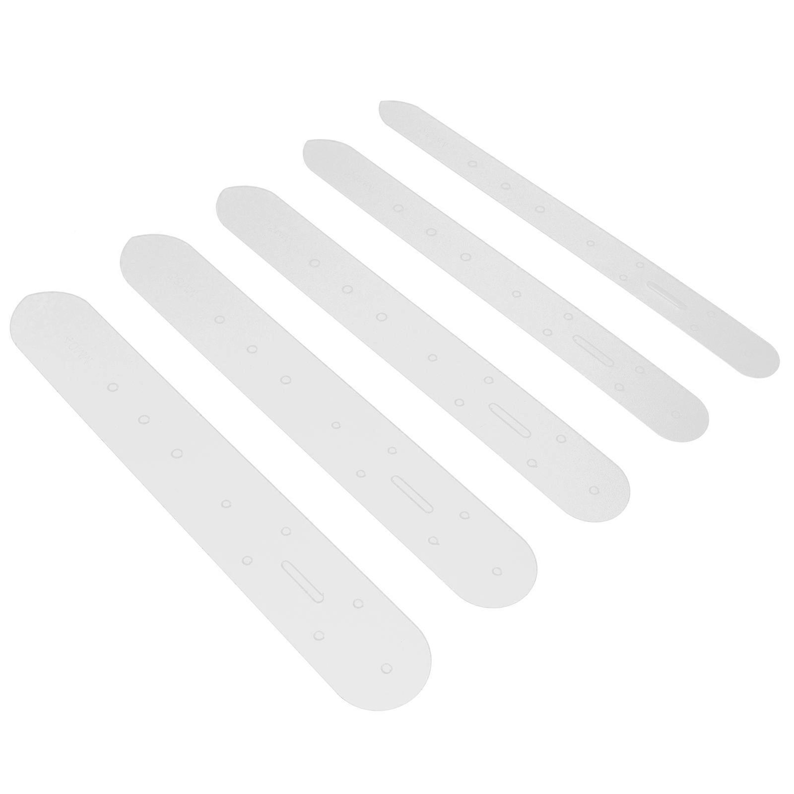 5pcs Stitching Punch Template Set – Precision Belt Crafting Tool with Plastic Hole Design for Accurate Positioning – Ideal for Beginners &