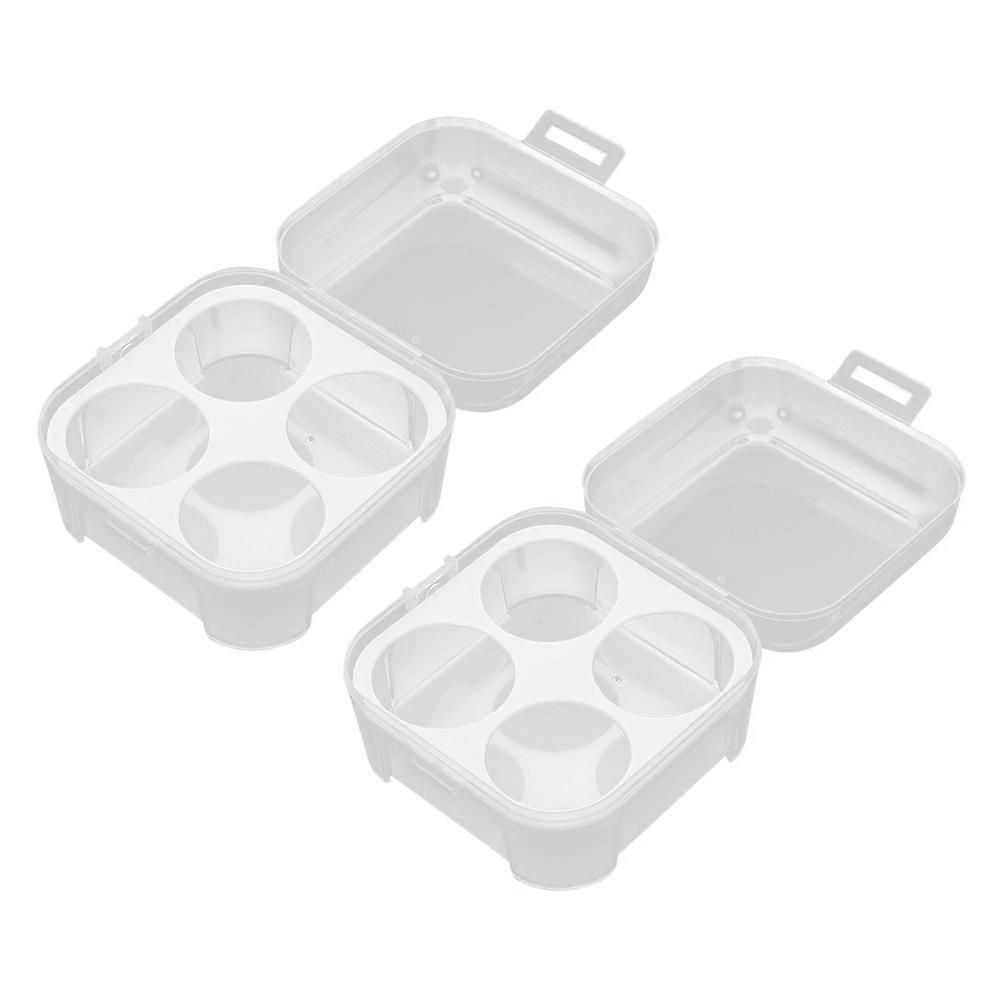Egg Tray For Fridge Egg Box With Lid 9.6X9.6CM PP 2Pack