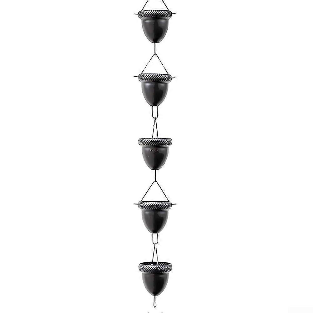 Slender and elegant rain chain made of aluminum alloy in lotus style, a beautiful addition to gardens with erosion issues (A).