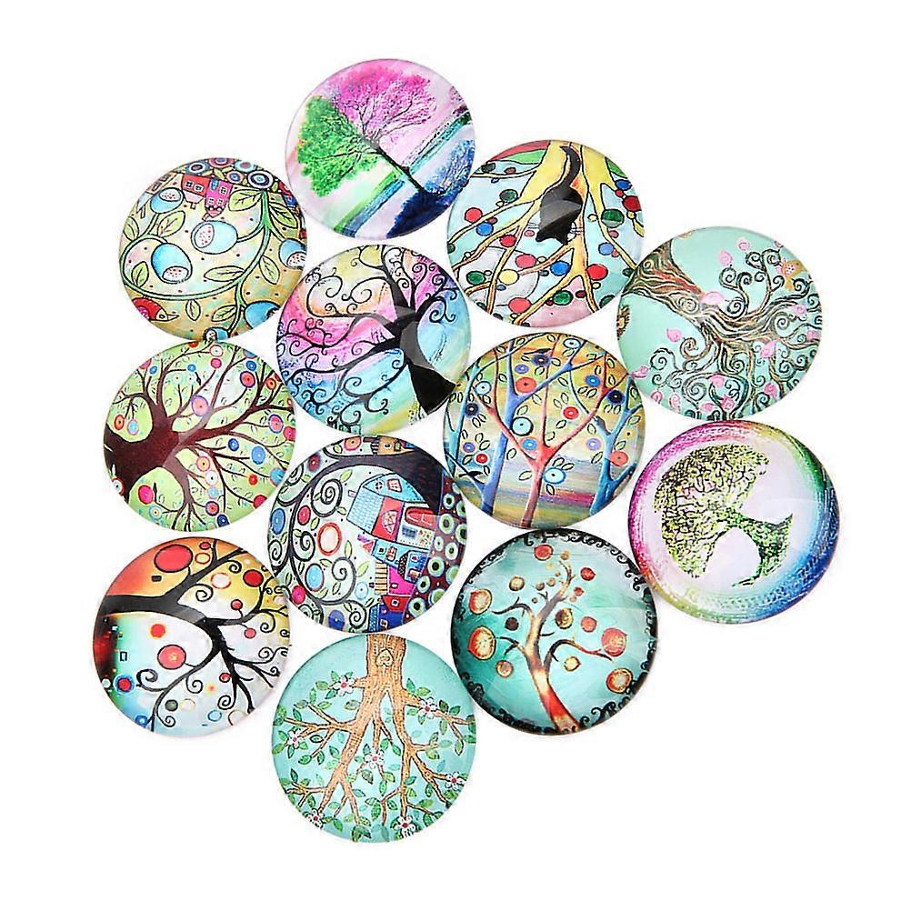 Diy Tree Decals Glass Interface Patches Craft Decoration Home Decor Scrapbooking 1.8x1.8cm Assorted Color 20Pack