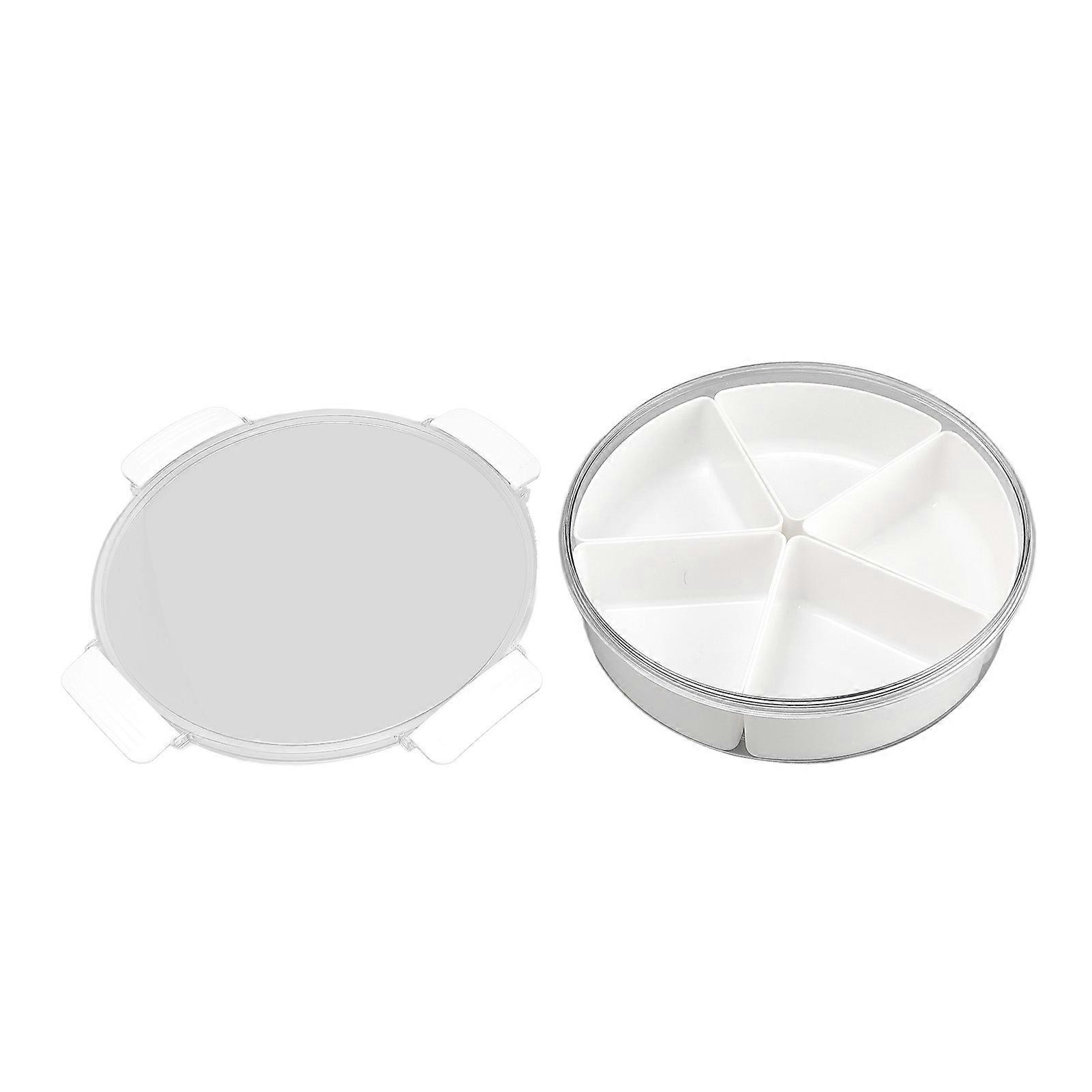 Sensory Bin with Lid Removable Storage Inserts 5 Grids Multifunctional White Sensory Bins for Toddler Crafts