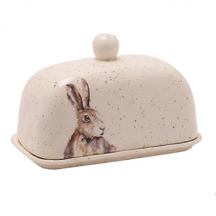 Meg Hawkins Butter Dish Hare 20 x 13 x 11cms