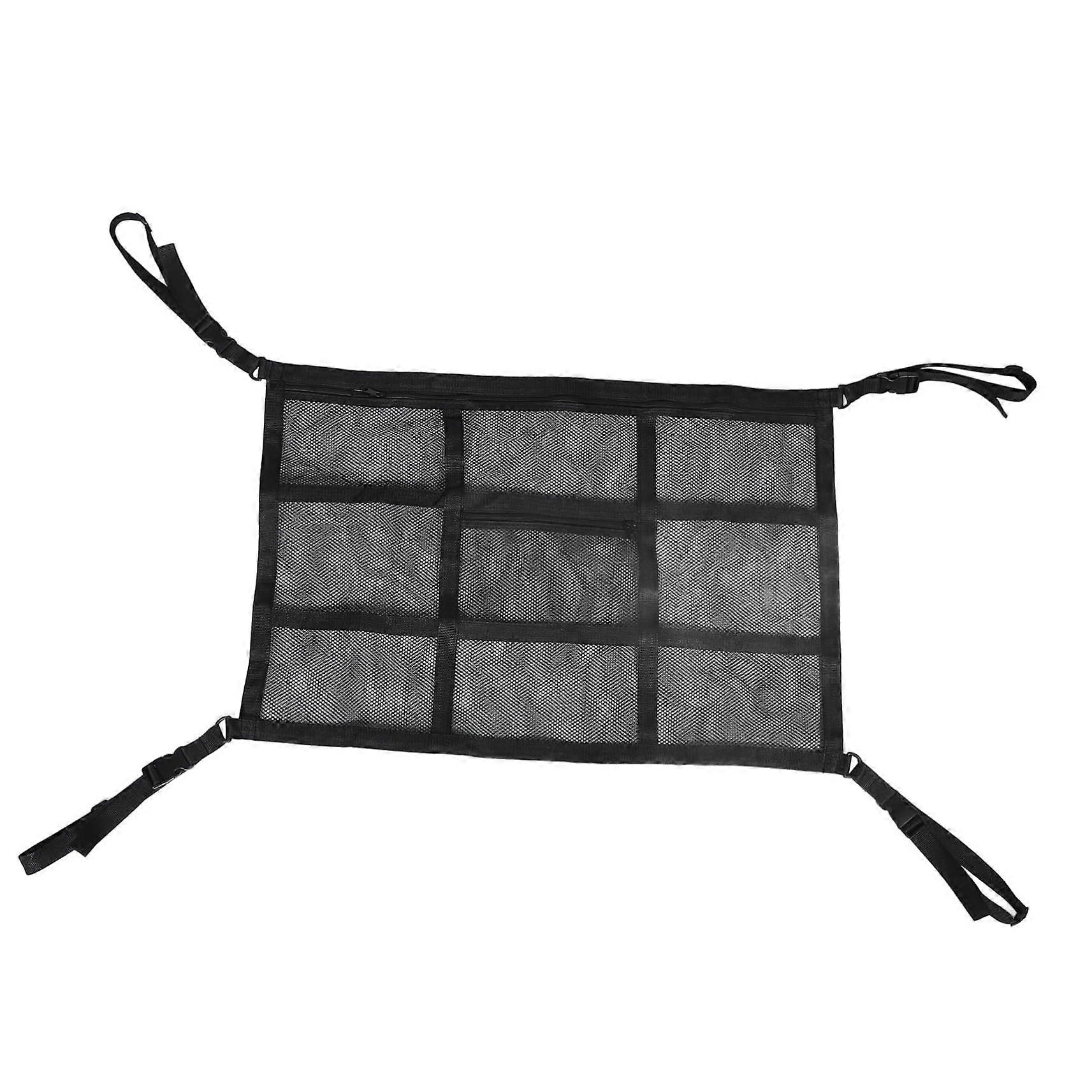 Car Ceiling Cargo Net Waterproof Dustproof Zipper Storage For SUVs And Trucks Tool-Free Installation Rugged Construction
