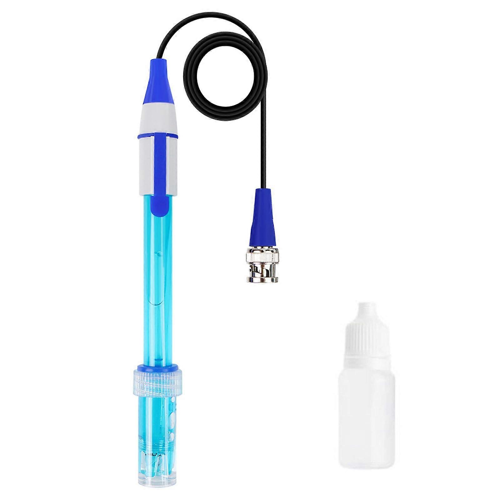 Sensor electrode for monitors, controllers, 0–14 pH, electrode probe with 75 cm cable and connection for aquariums, plants.