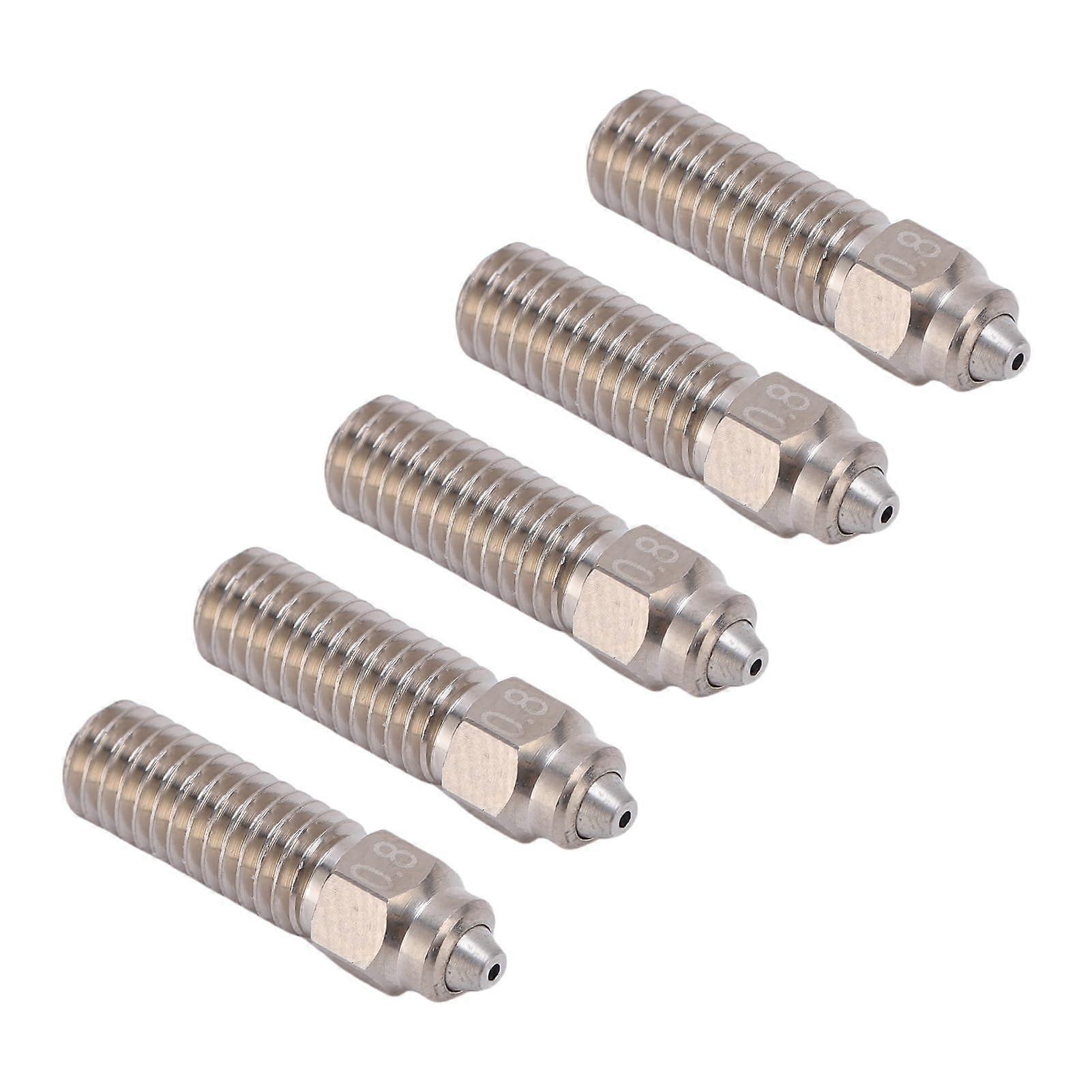 3D Printer Nozzle, 3D Printer Bimetal Nozzle Replacement for K1 K1 Max 5pcs Hard Steel for the Industry (0.8 mm) 0.8 mm 0.8 mm