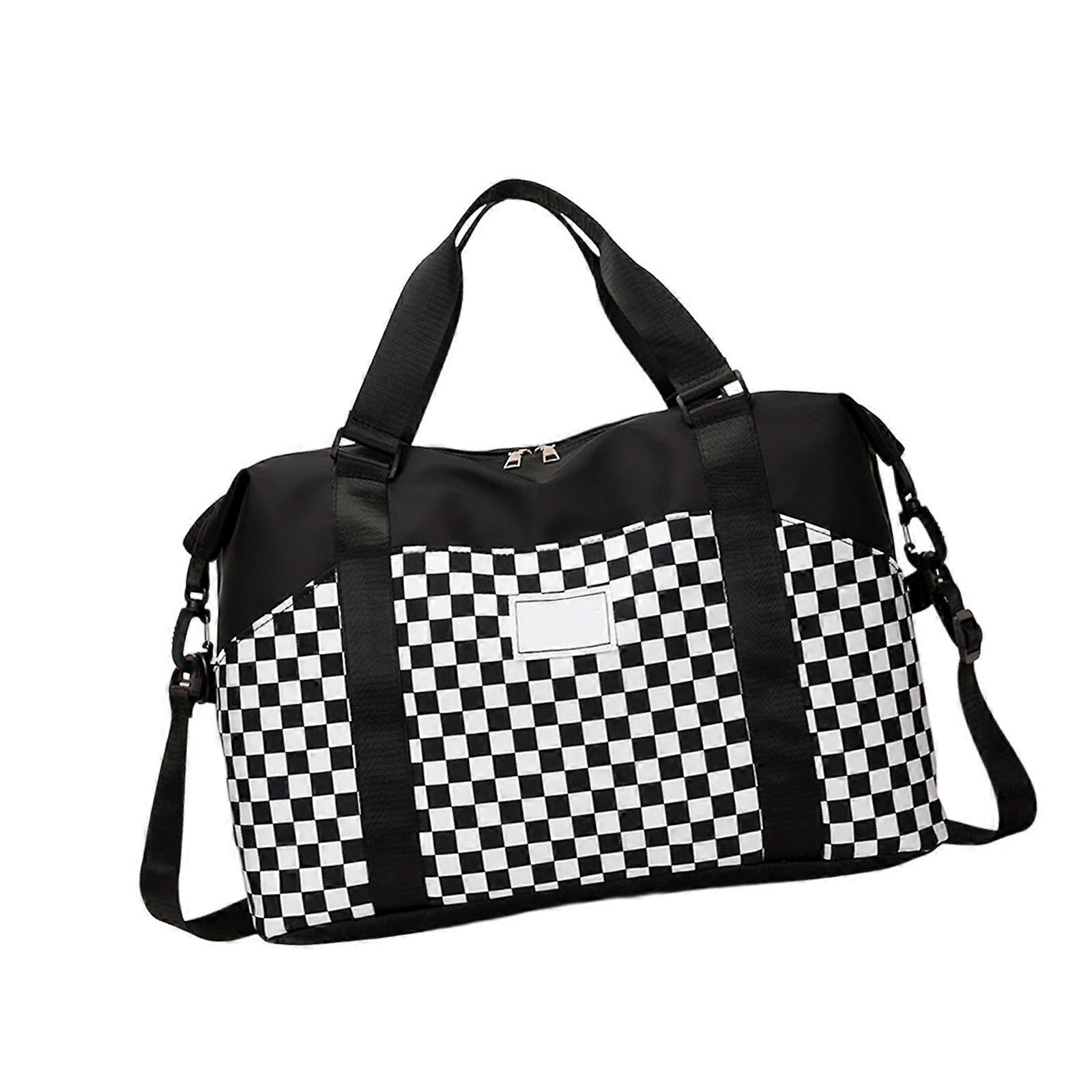 حقيبة تخزين السفر العملية مع غلاف الأمتعة تتميز بتصميم واسع مقاوم للماء للرحلات القصيرة أبيض