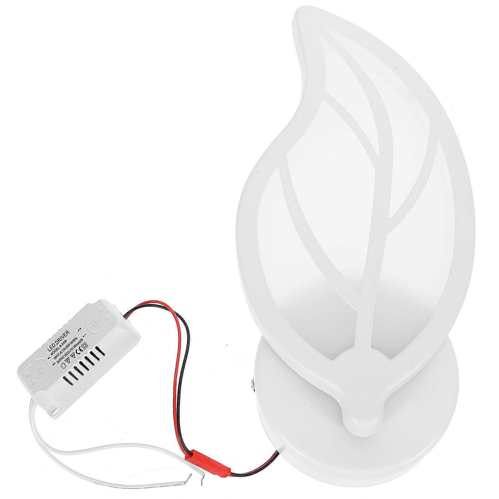 White Acrylic Wall Lamp Simple Style Indoor Light for Decor Cozy Illumination Bedside Size 1pc