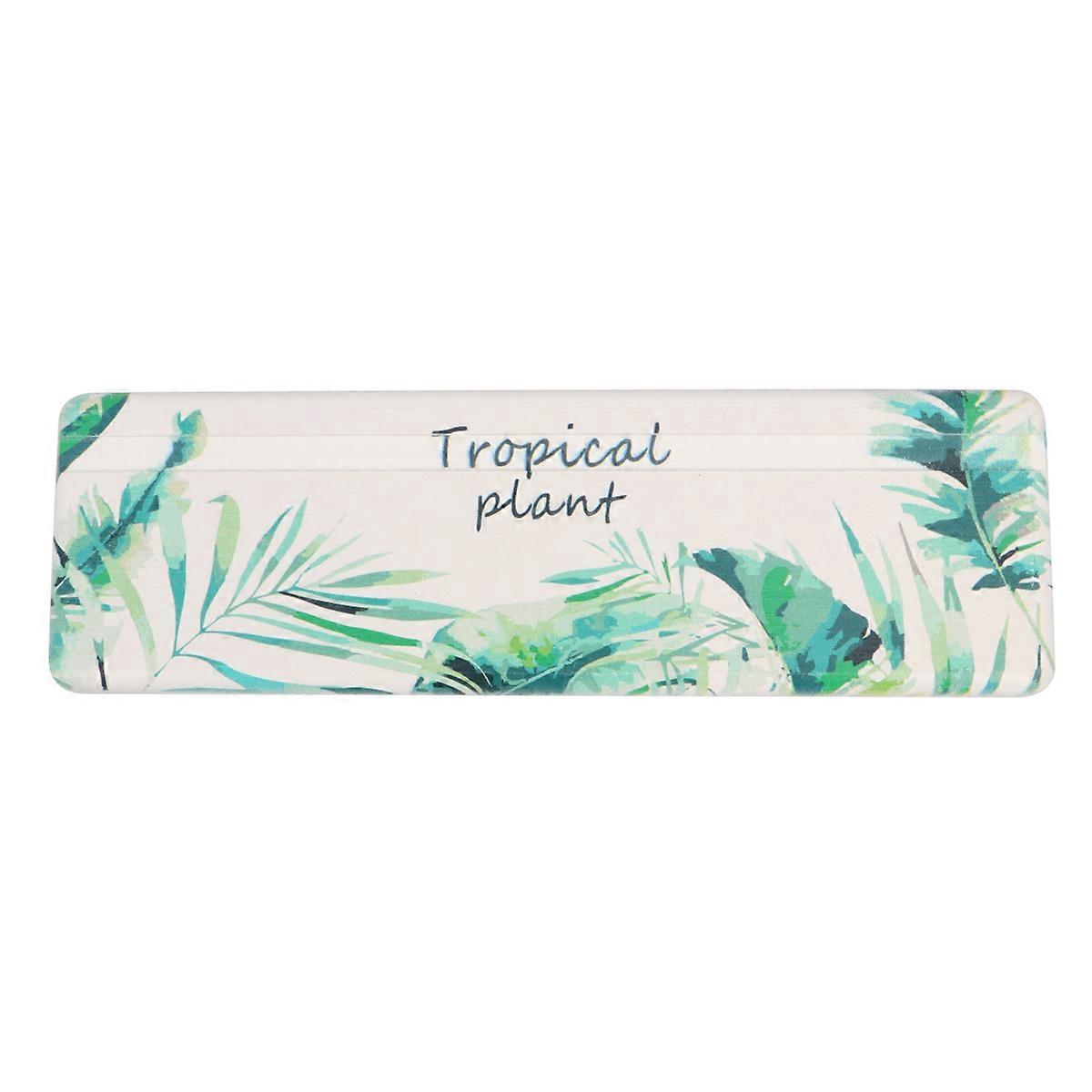 Absorbent Diatom Mat Multifunction Plant Printed Bathroom Soap Pad For Home Daily Use 22.3x7cm Water Absorption Insulation Antislip 1Pack