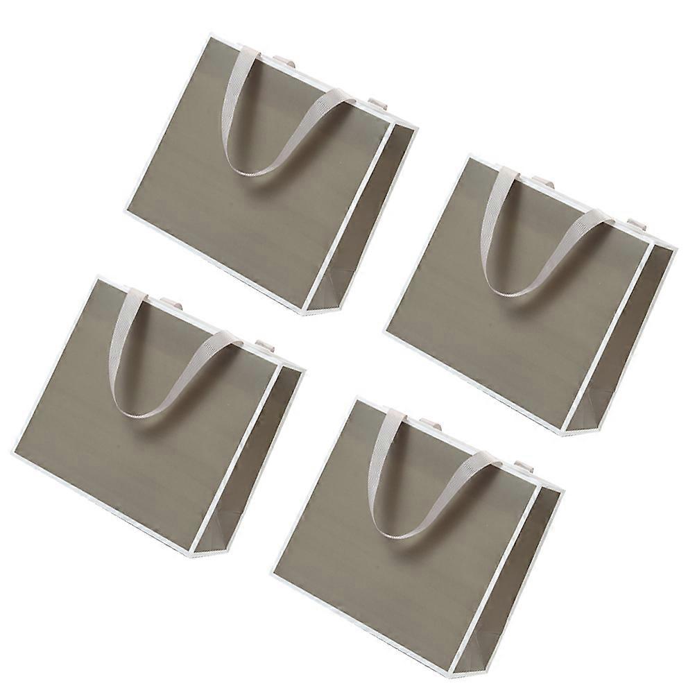 Craft Paper Bags Coated Paper Box Type Flat Bottom Portable Rope For Birthdays Celebrations 4Pcs
