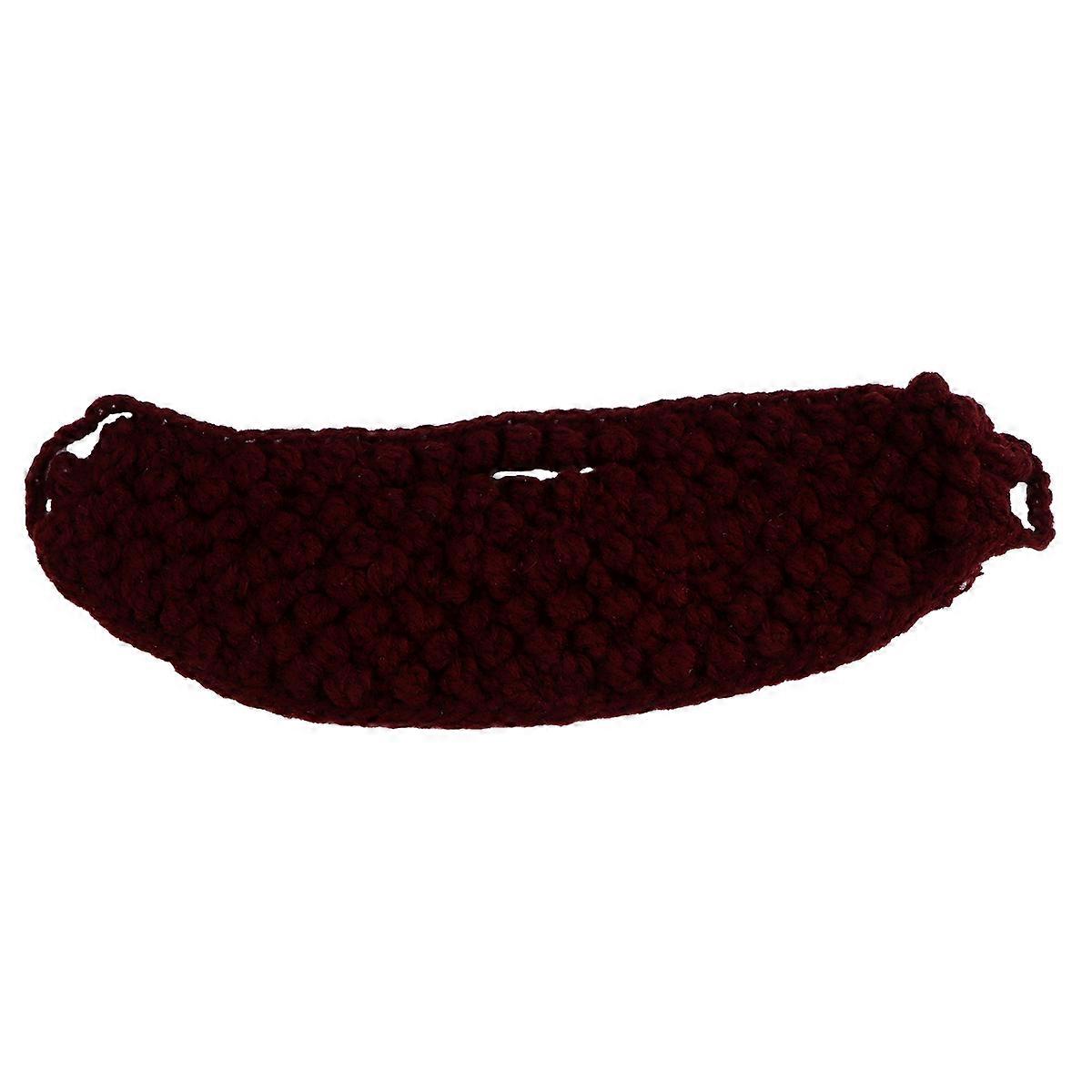 Warm Mustache Mask 1Pcs Brown Crochet Mustache Face Mask for Protection with Multi-Use Design