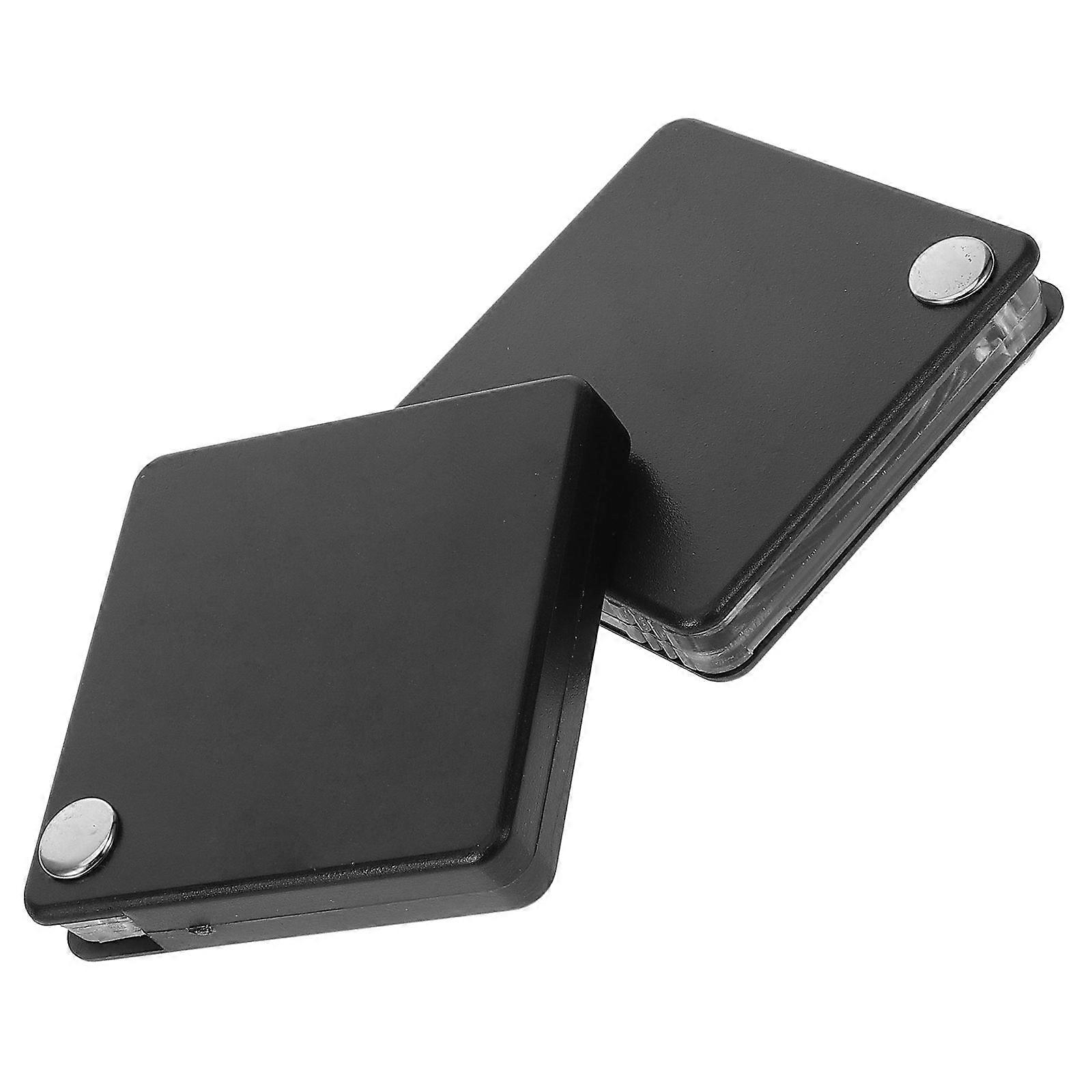 Pocket Magnifier Folding Handheld 2pcs Durable Portable Magnifying Glass for Jewelry Reading Hobbies Exploration Easy Use