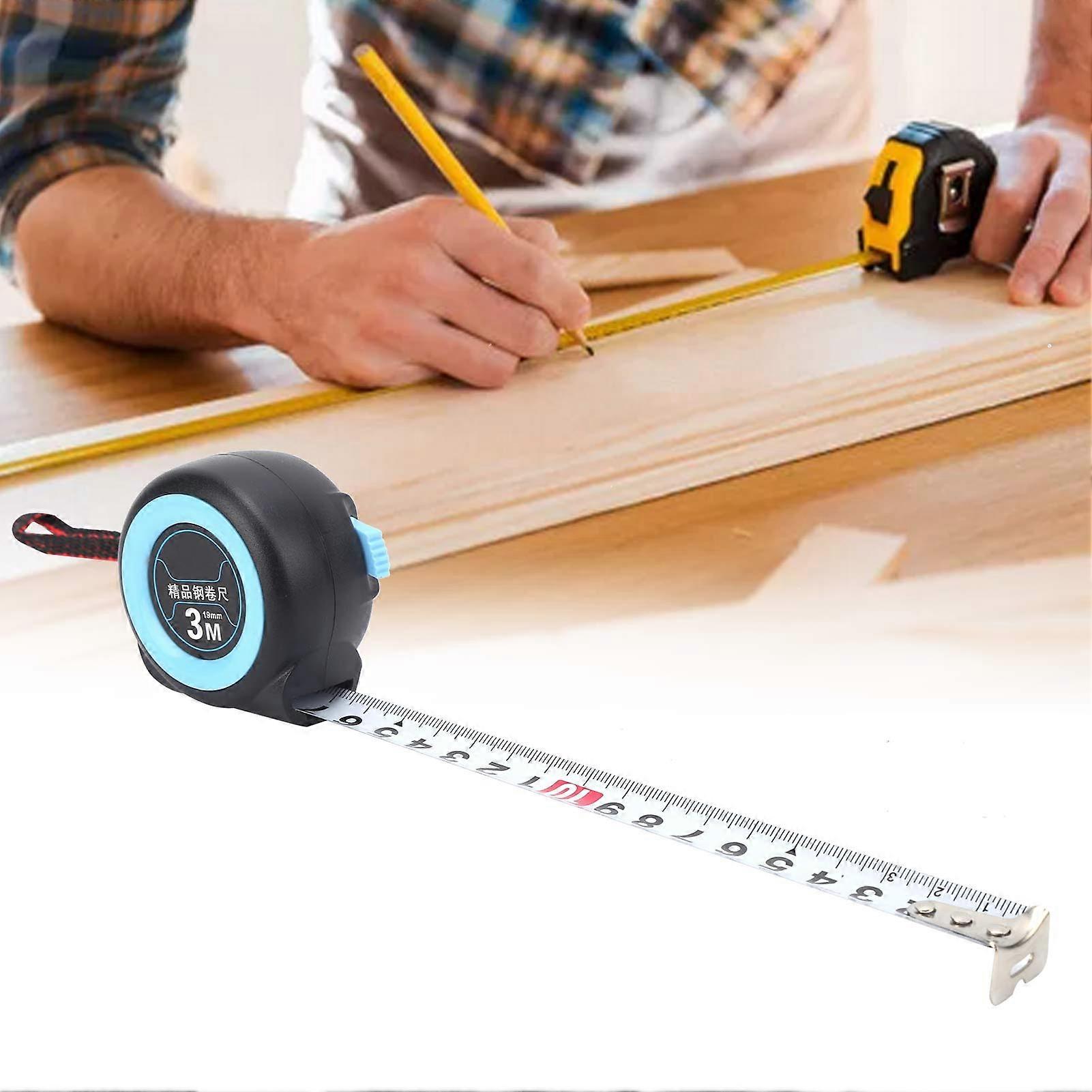 Tape Measure Thicker Retractable SelfLocking Accurate Woodworking Carpentry 3metres x 19mm
