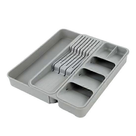 Cutlery Storage Box Classification Organization Expandable Large Capacity Multi Compartments Tableware Tray Fork Chopsticks Spoon Drawer