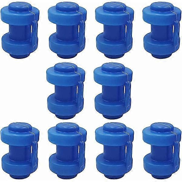 10-pack trampoline pole covers, durable, thick net hook trampoline power supply (blue).