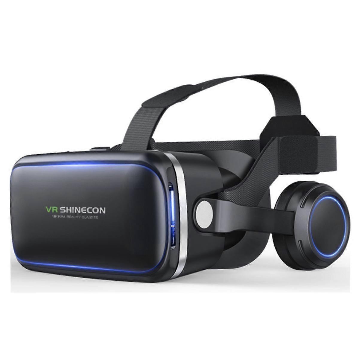 3D-Virtual-Reality-Headset mit auditiver Immersion, Schwarz