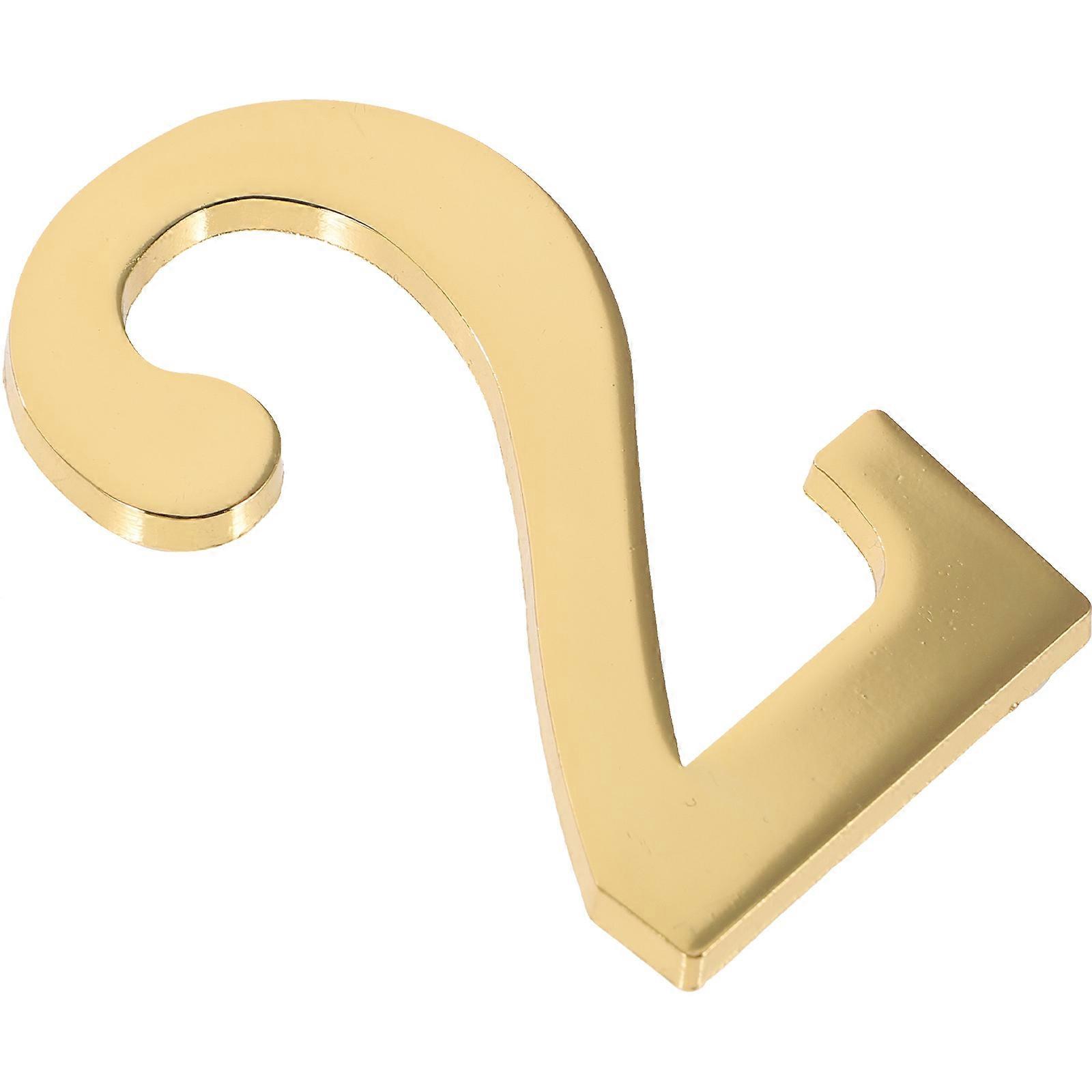 Numbers For Mailbox Metal Mailbox Number Home Use Magnetic Attachment 6.9x4.5cm Golden 1Pcs