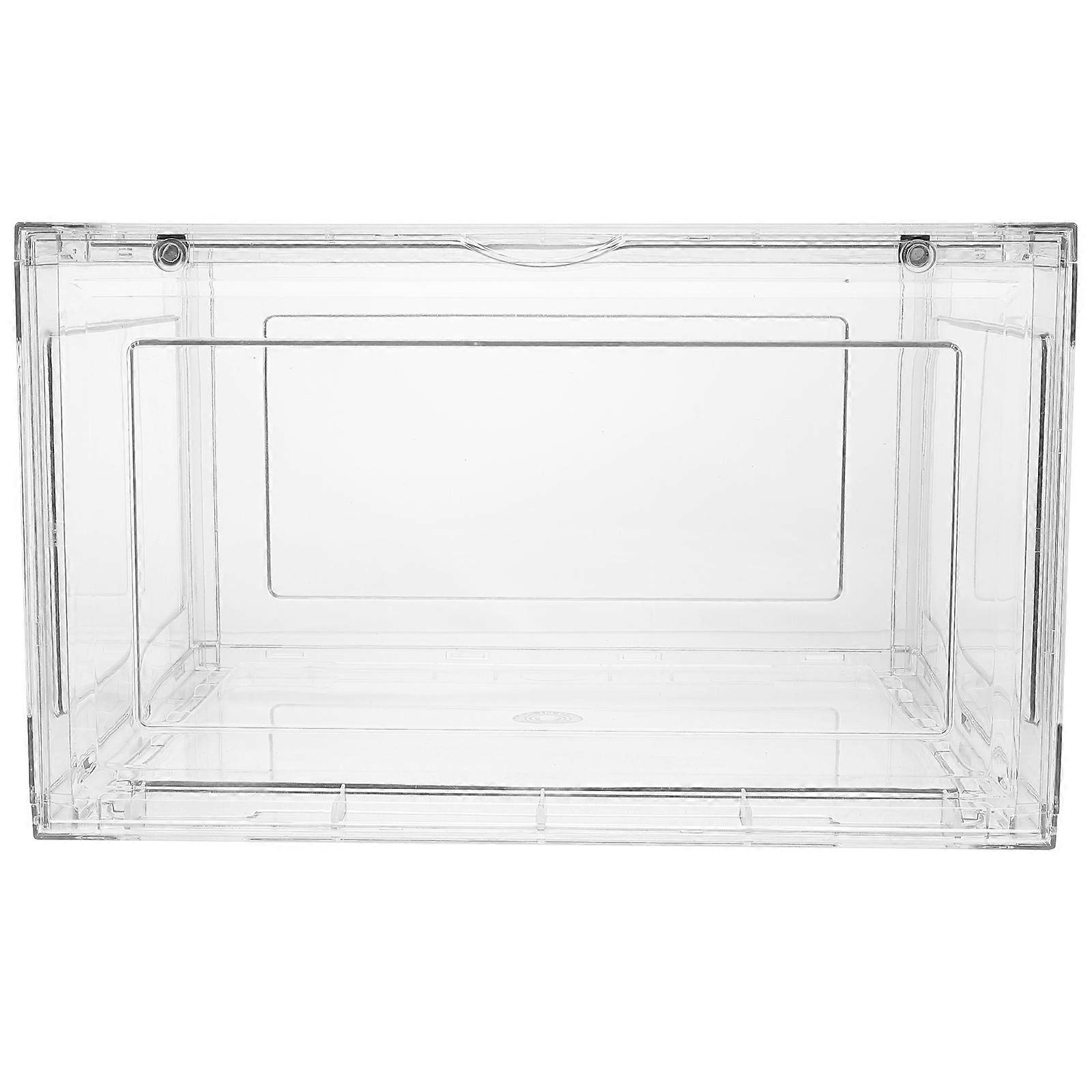 Transparent PET Bread Container with Lid for Kitchen Countertop Daily Use Large Size 10.2x6.3x12.6 Inches