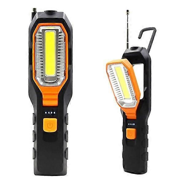 Inspection lamp, rechargeable LED work lamp, COB work lamp, LED flashlights, with magnetic base and hanging hook
