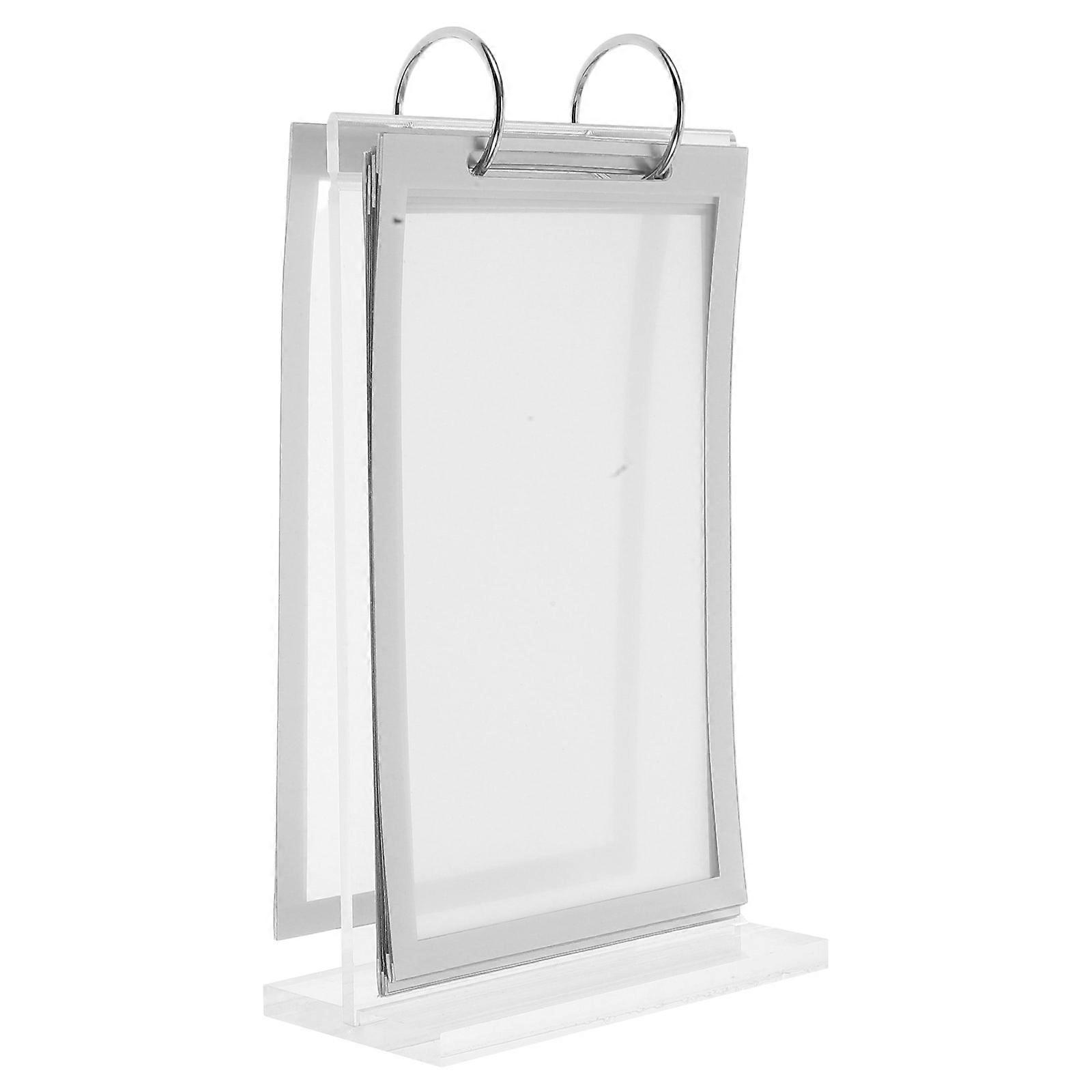 Desktop Flip Display Holder Acrylic Sign Stand Menu Display Commercial Settings 1Set