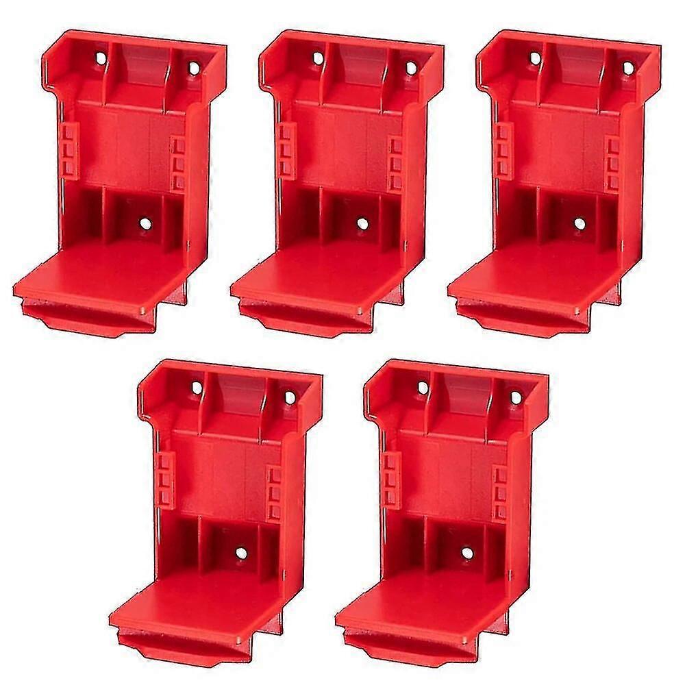 1/2/5pcs For Dewalt For Milwaukee 18v 20v Battery Mount And Tool Holder,2 In 1 Wall Mount Holder For Lithium Battery And Tools