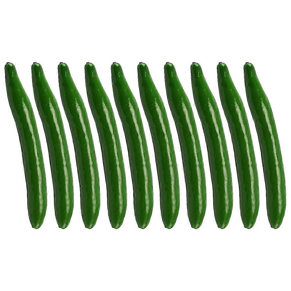 10pcs Lifelike Cucumber Models Realistic Vegetable Decor for Restaurant Displays Home Hotel Event Decoration Stylish Photo Props Design
