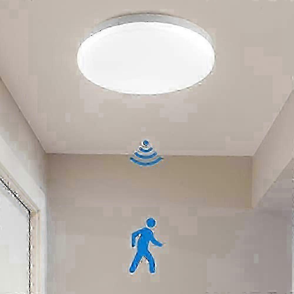 2025 Led Ceiling Light With Motion Sensor For Hallway/garage 30 Cm White - JAx