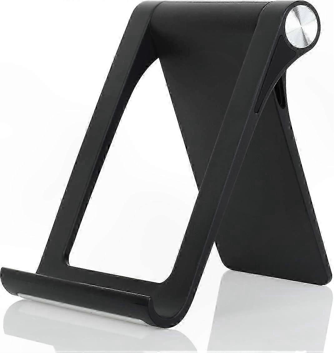 Adjustable Multi-Angle Phone Stand in Black for Desk or Table Use