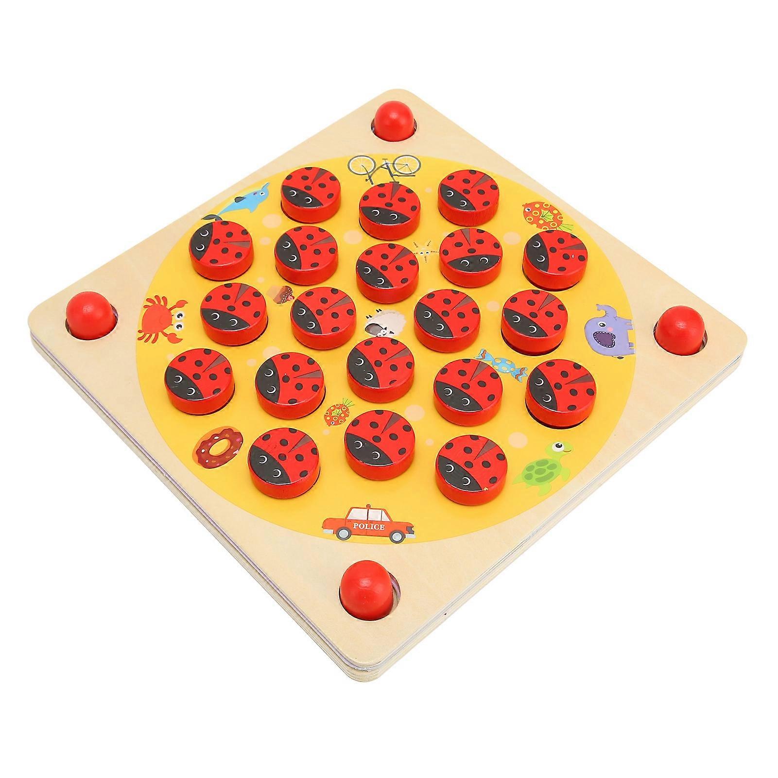 Ladybird Game Board Cognitive Development Wooden Memory Matching Activities