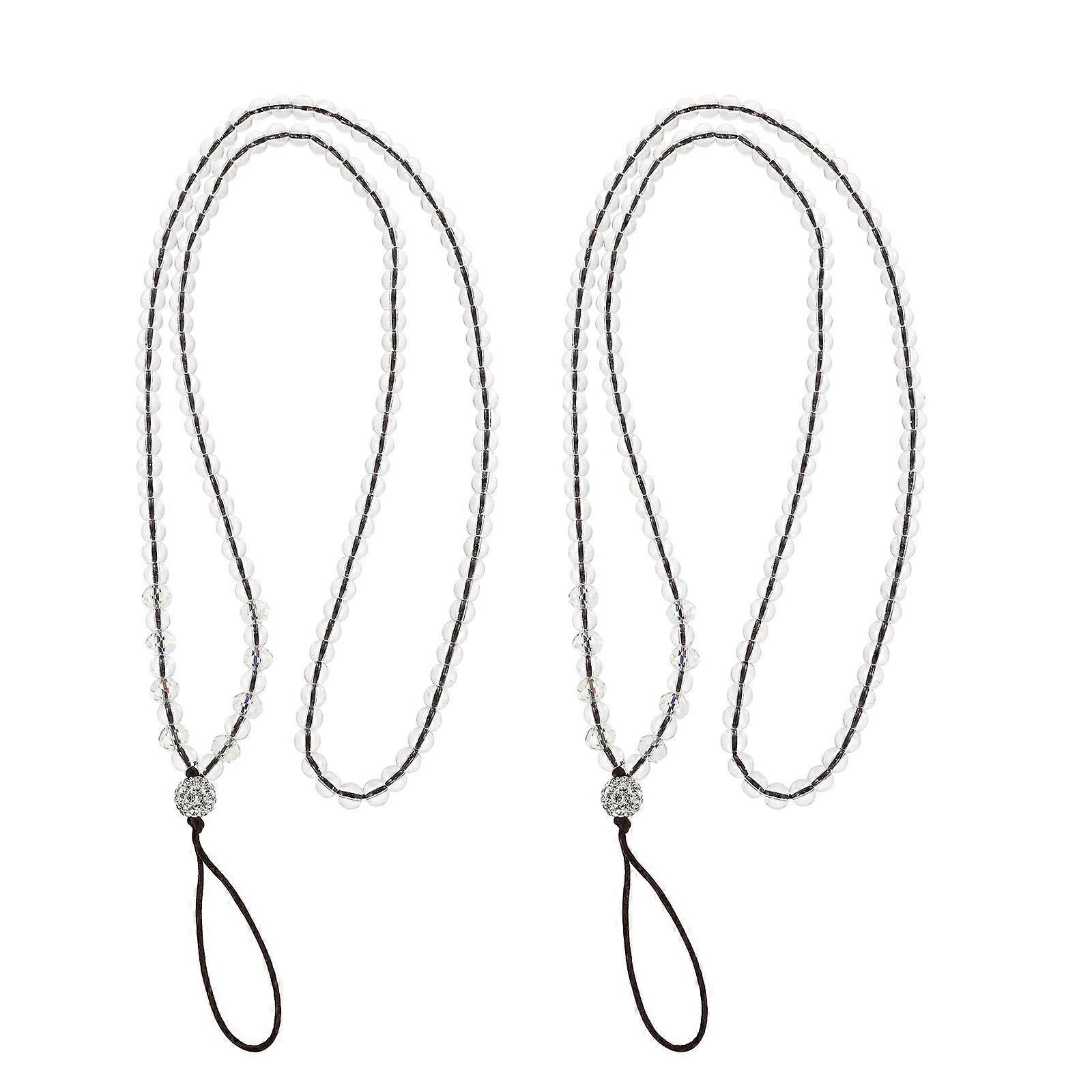 Crystal Hanging Straps 2Pcs Neck Phone Holder Assorted Color Prevent Loss Daily Use Anti-Drop