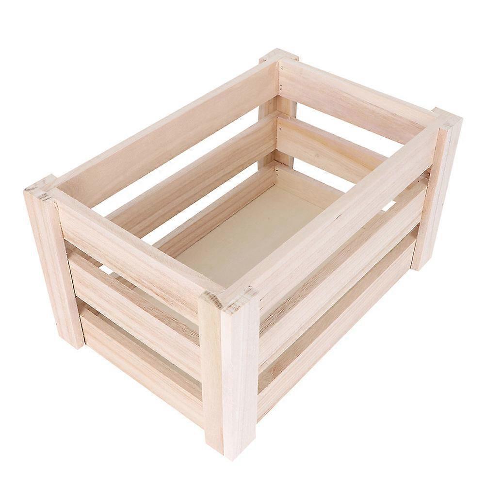 Wooden Vintage Storage Basket Elegant Organizer For Home And Commercial Use 36X25Cm 1Pcs
