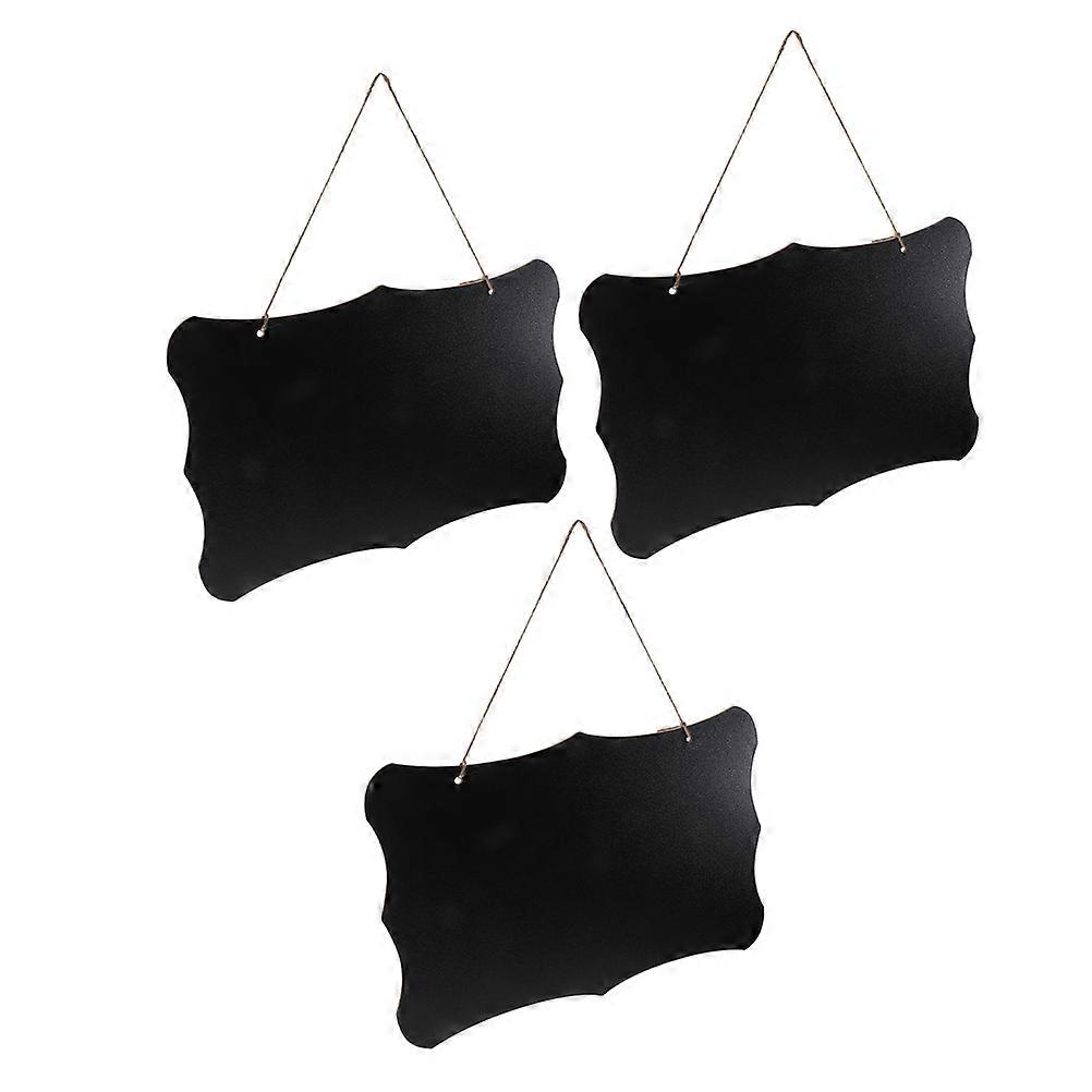 Hanging Chalkboard Sign Double Sided Erasable Message Board For Home Office Wedding Cafe And Party Use 3Pcs