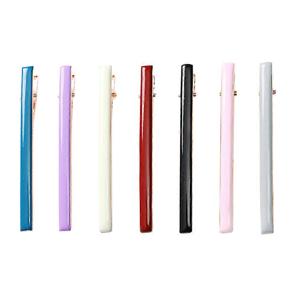 7 Pieces Assorted Color Metal Hair Clips Duckbill Clip for Decoration Use Simple Bobby Pin Hair