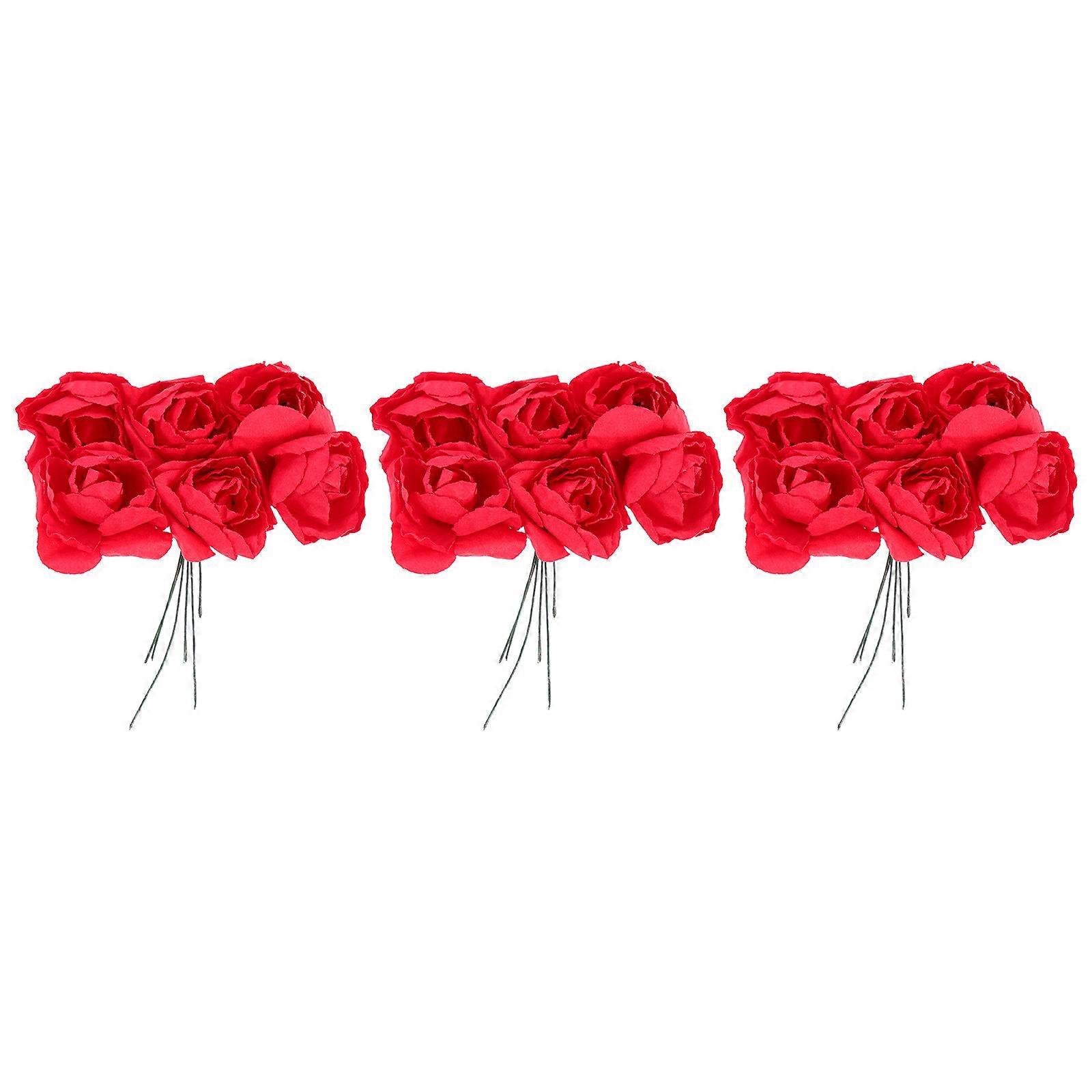 Bulk Faux Flower Heads 144Pcs Lifelike DIY Supplies Ideal For Craft Projects And Decorative Uses During Holiday Functions