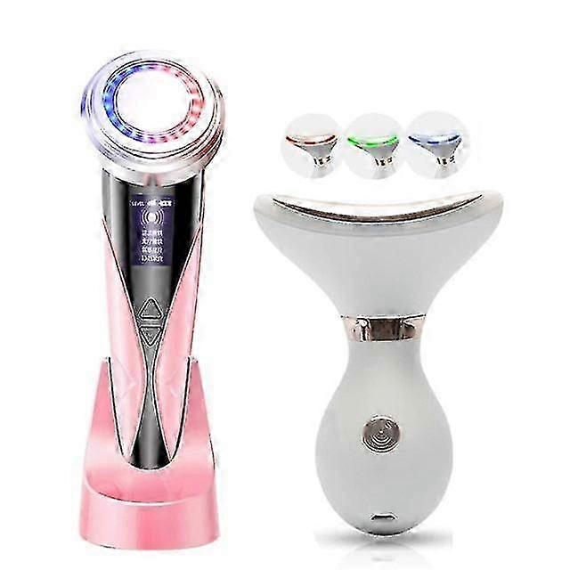 Facial massager rf face lift device led radio frequency skin rejuvenation wrinkle removal face lifting neck slimmer machine