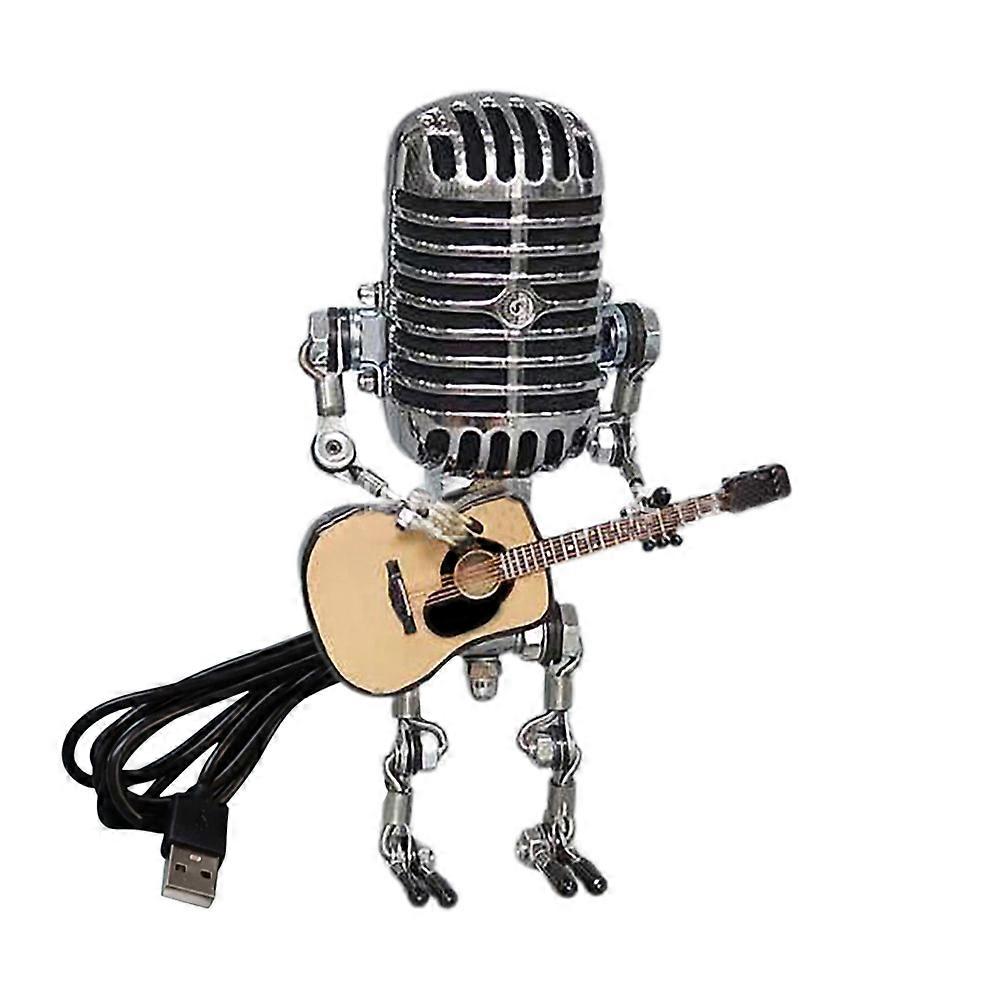 Retro Style Vintage Microphone Robot Desk Lamp, Vintage Microphone Robot Touch Dimmer Lamp Table La