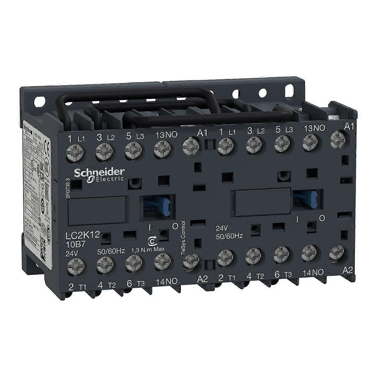 Schneider Contactor 24v Ac 12a 3-pole Reversing Tesys K Lc2k1210b7