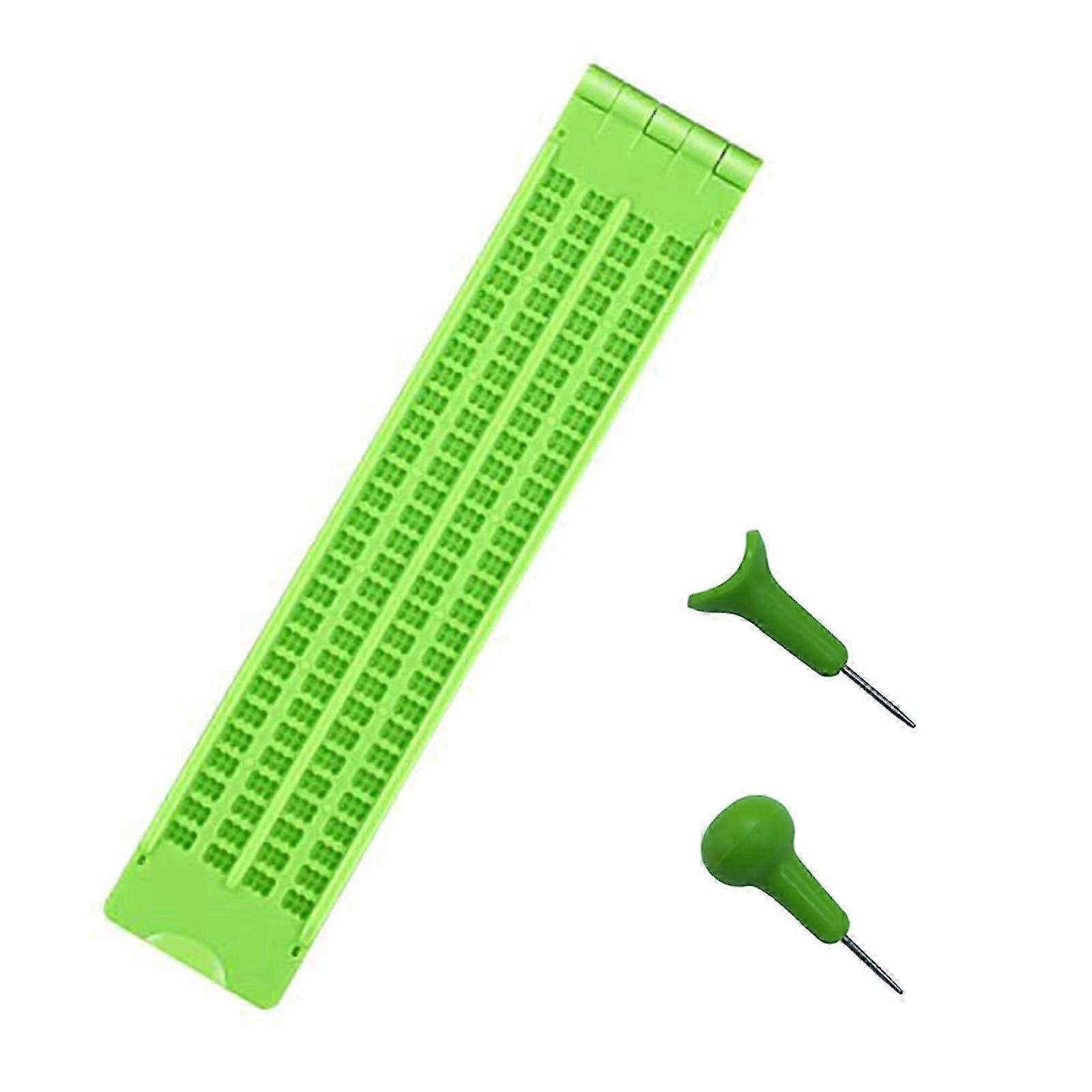 Braille Writing Tool Braille and 4 Lines 28 Cells Braille Fingerboards Braille Learning Tool Suitable for Blind Schools and Institutions 2025