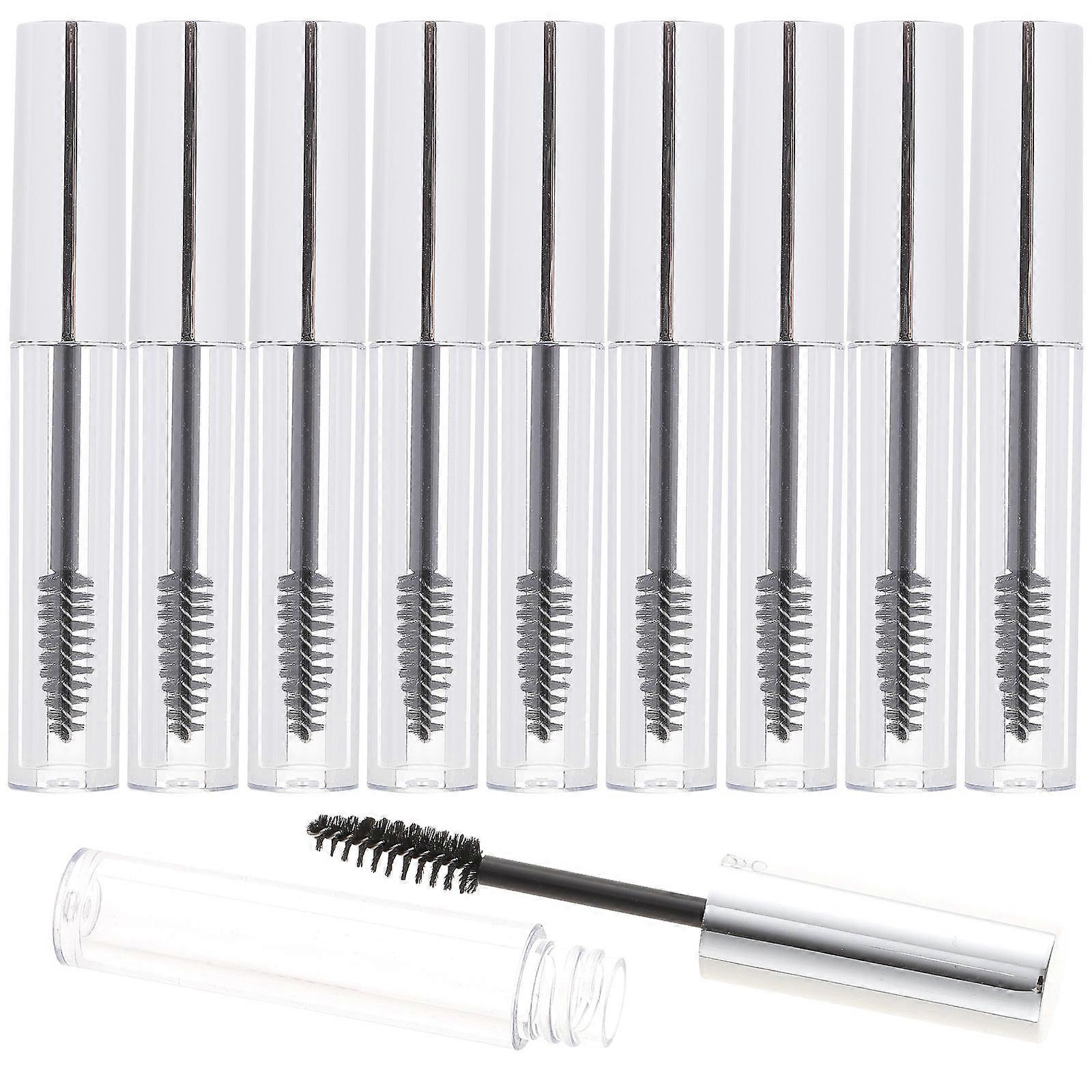 Refillable Mascara Bottle with Funnel for Travel Silver ABS Mini Practical Container