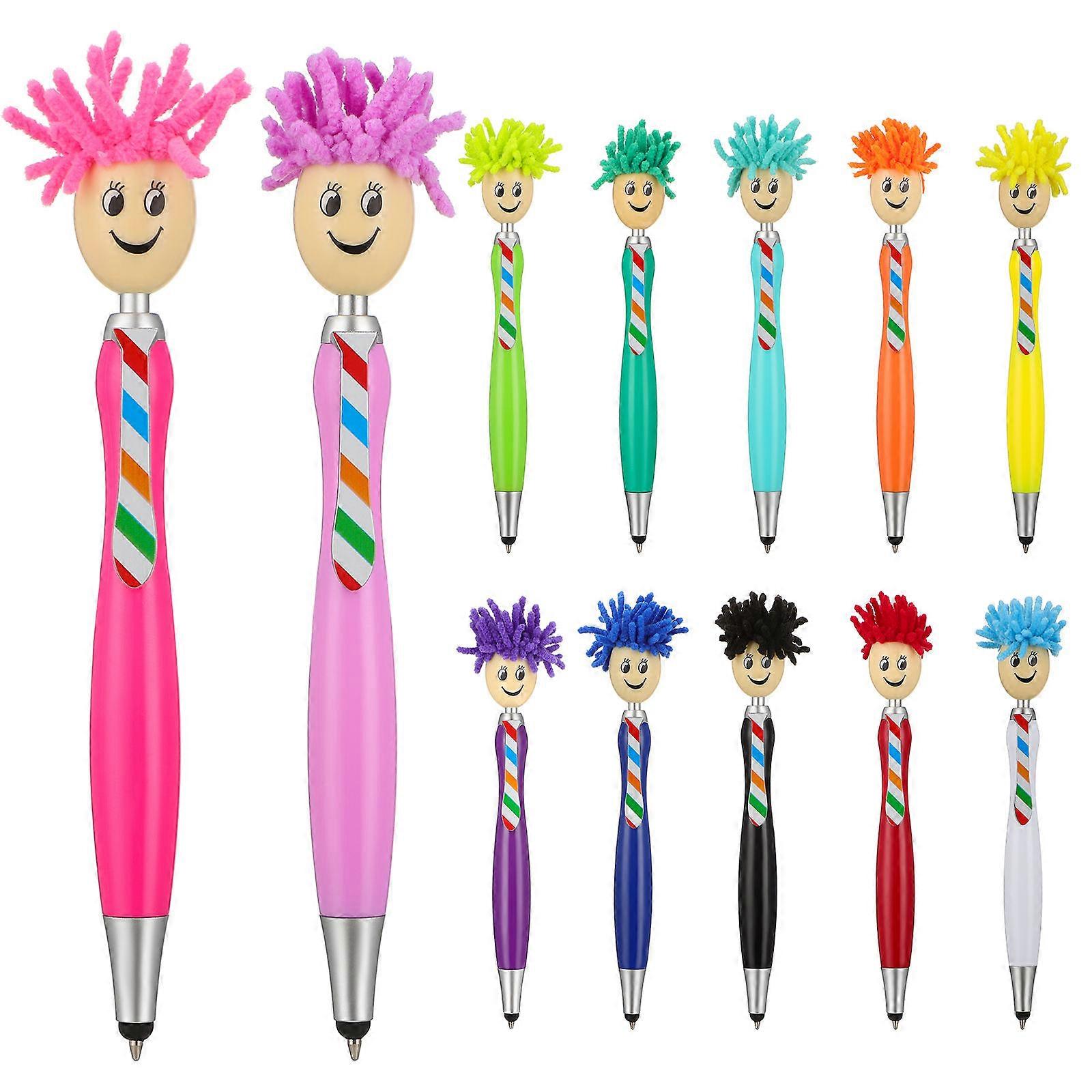 Business Ballpoint Pens 12Pcs Assorted Color Writing Accessory Office Use Ergonomic Design