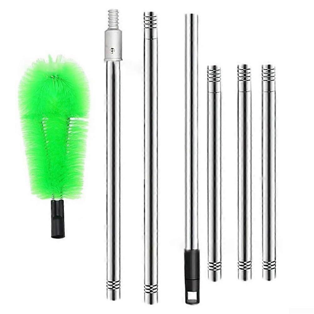 Gutter Cleaning Brush Tools, Telescopic Gutter Cleaner, Extendable Brush for Cleaning Gutter Cleaning Rod, Cleaning Brush Tool for Cleaning Leaves (B)