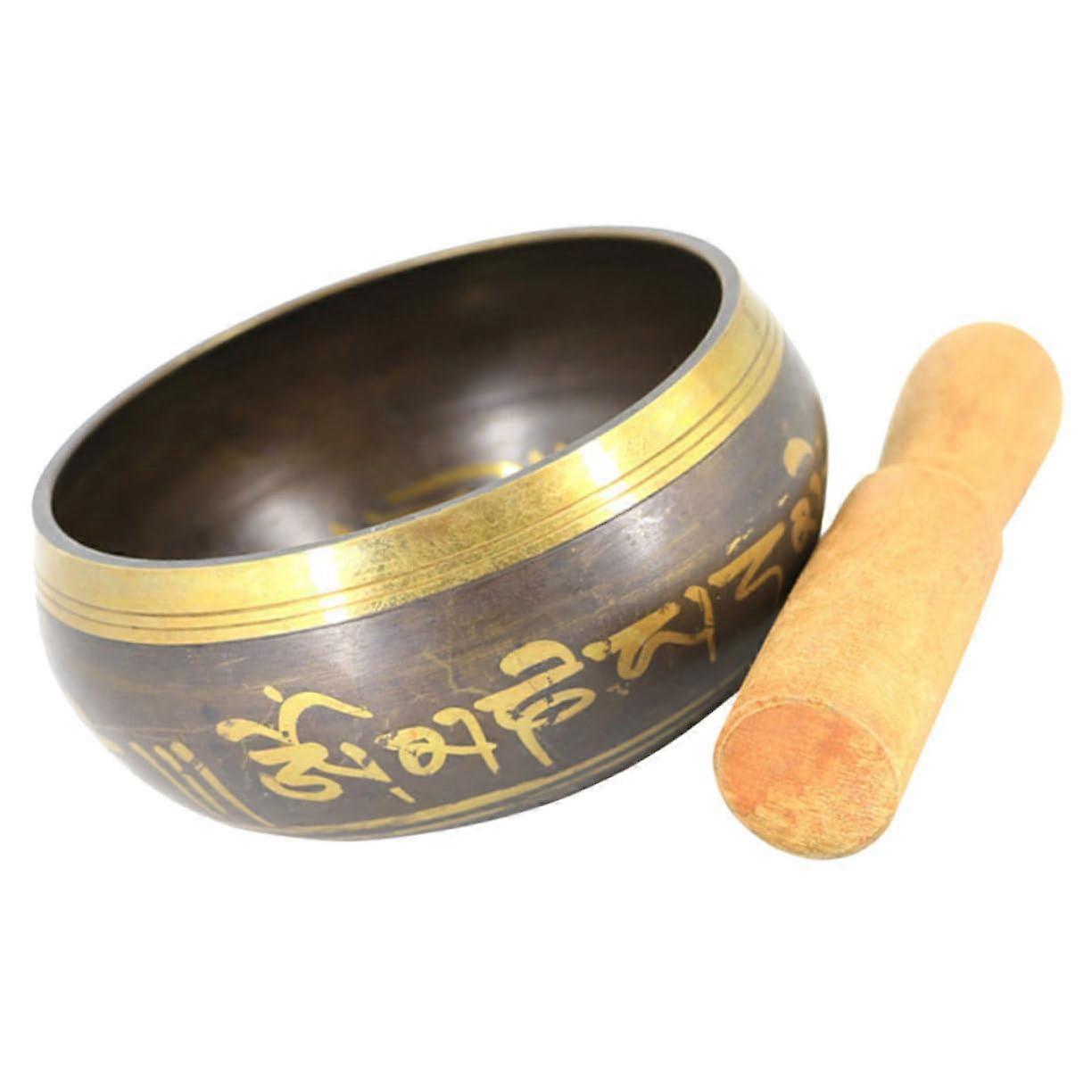 Copper meditation singing bowl Handcrafted Tibetan singing bowl for yoga and meditation Diameter mallet and striker for Buddhists and