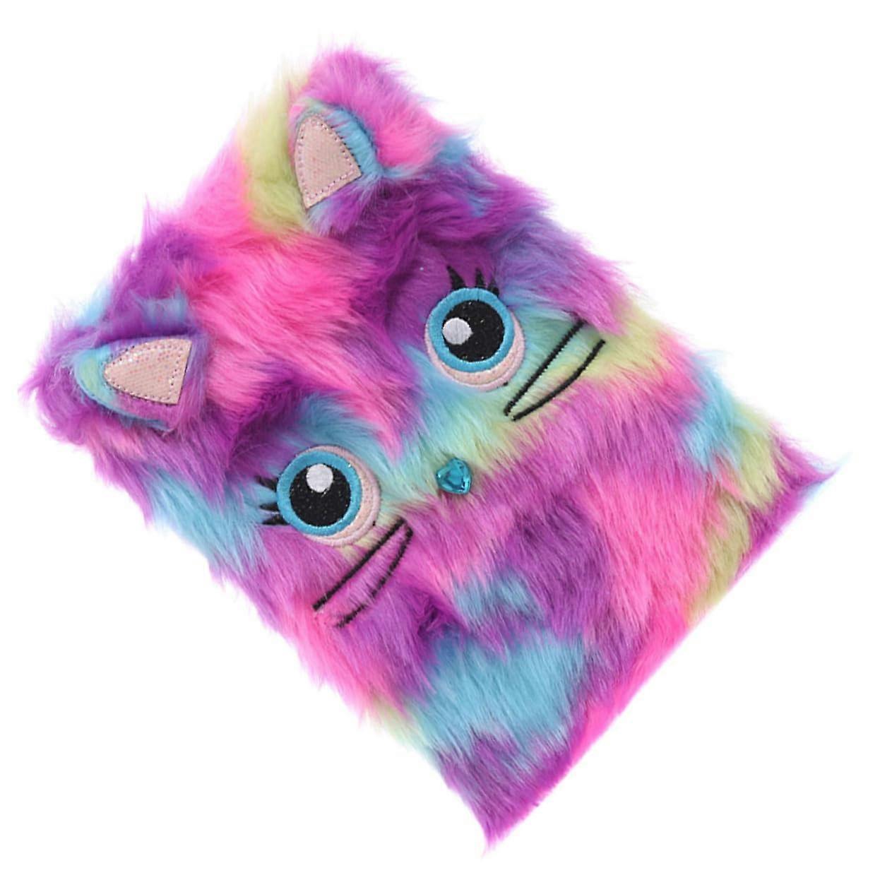 Cartoon Plush Notebook for Students – Cute Lined Journal for Girls, School Use, Creative Ideas, A5 Size