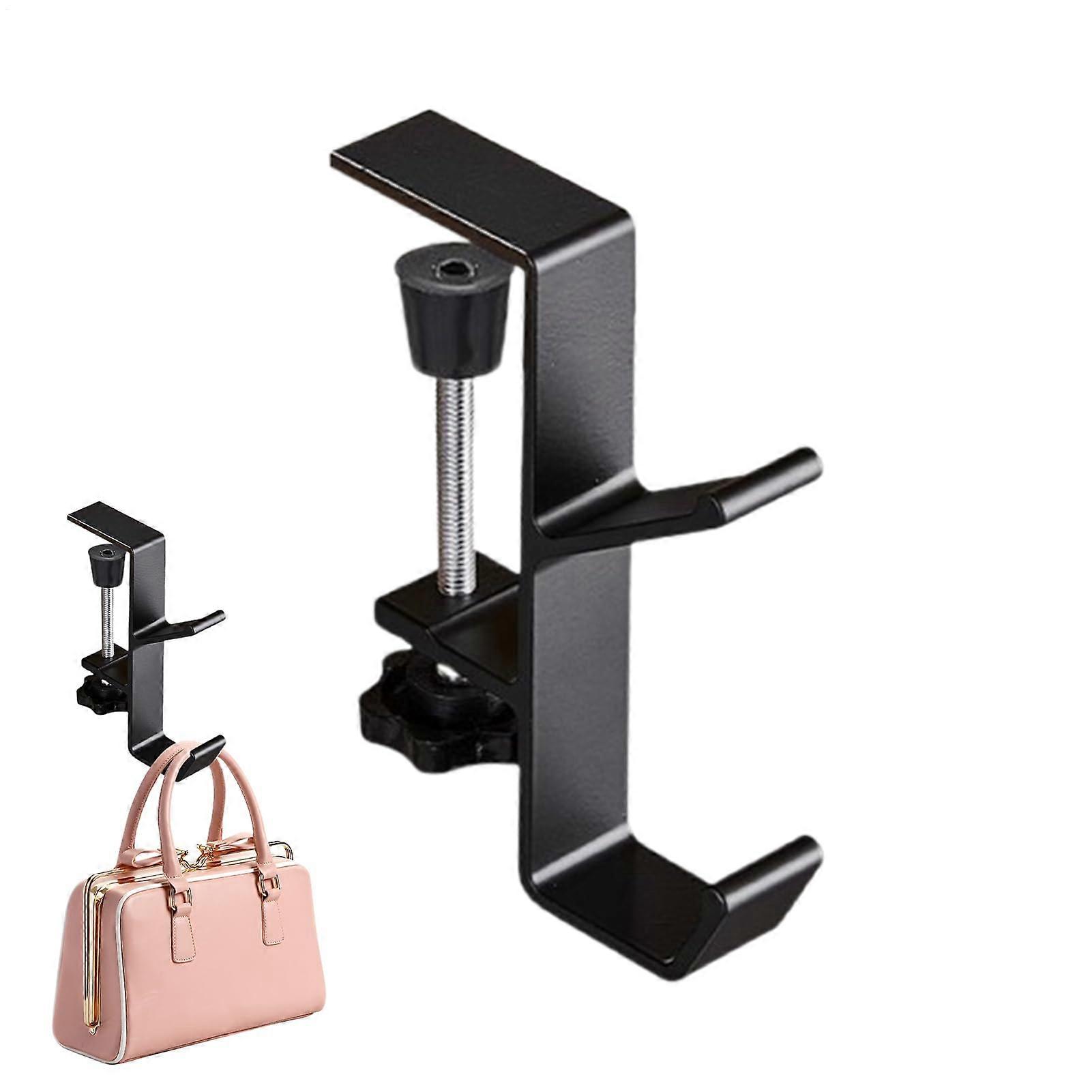 Desk Clamp Hook, Backpack Hook for Desk Desk Mount Headphone Holder Portable Metal Organizer with Adjustable Arm Clamp